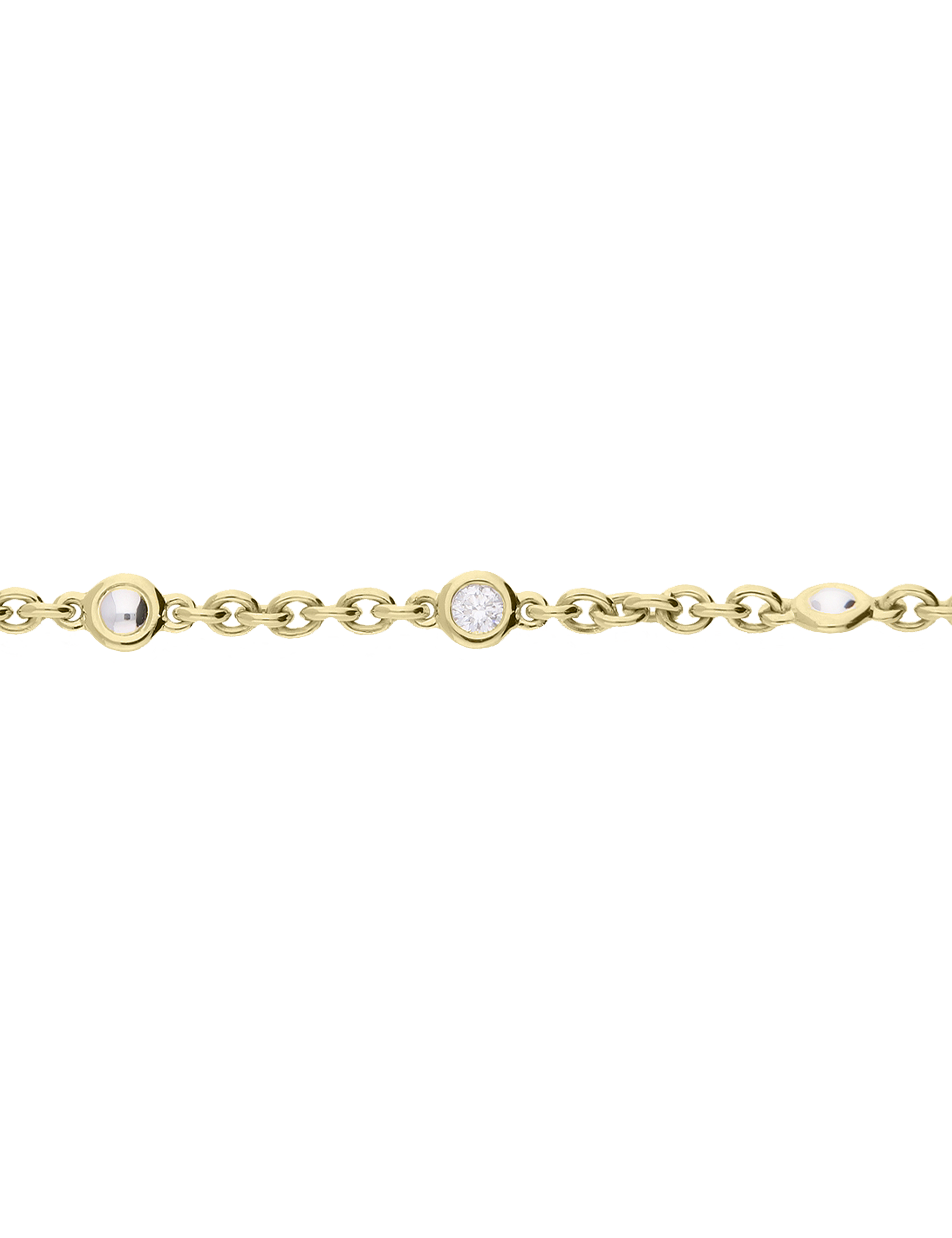 Premium Armband, 585/- Gelbgold mit Diamanten 0,10 Karat