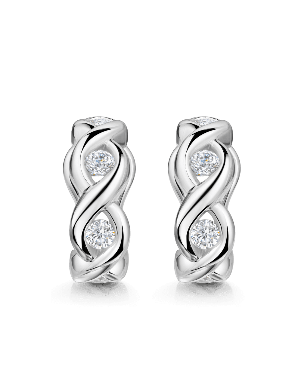 Clip-Stecker 925/- Silber rhodiniert