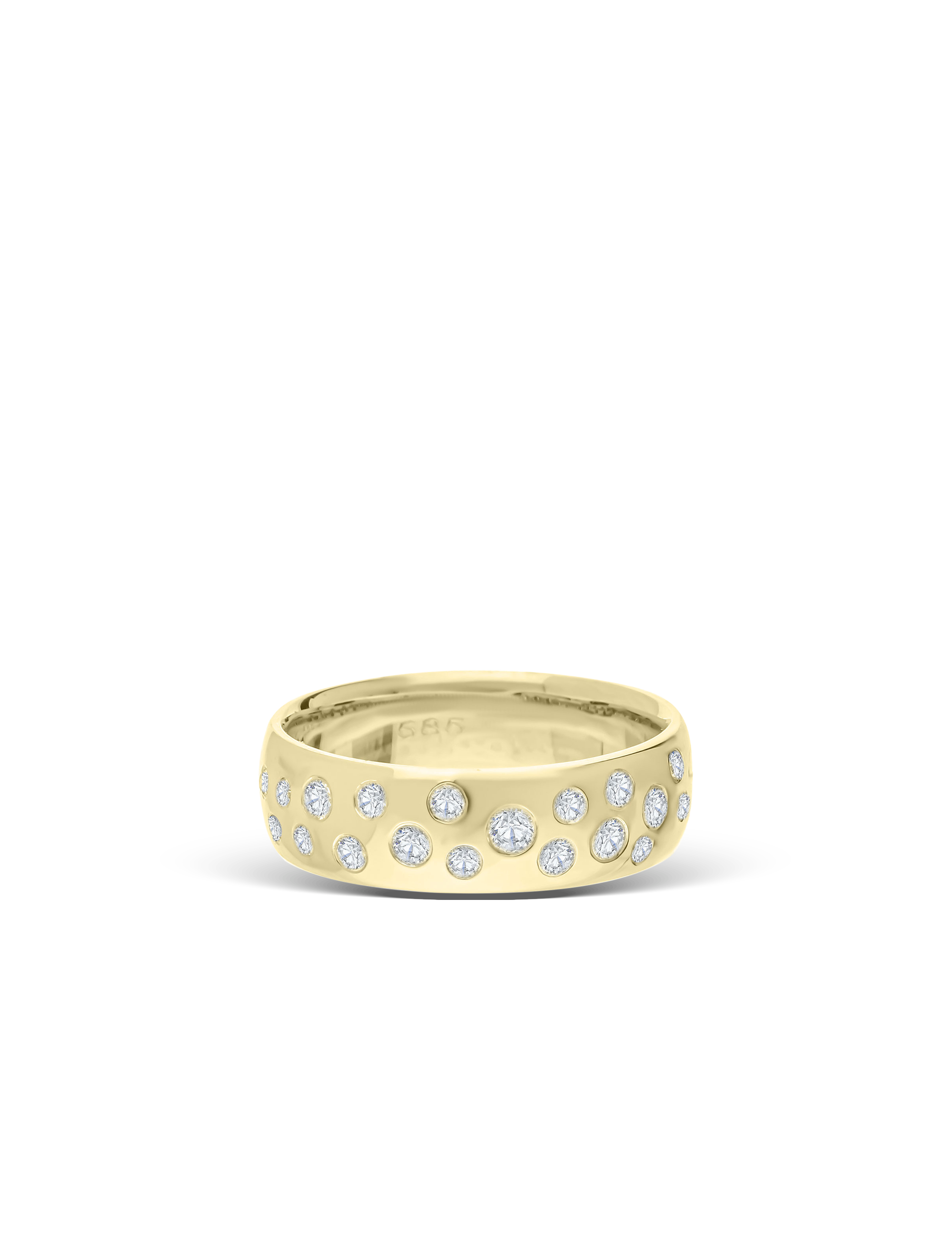 Premium Ring, 585/- Gold mit Diamanten 0,50 Karat