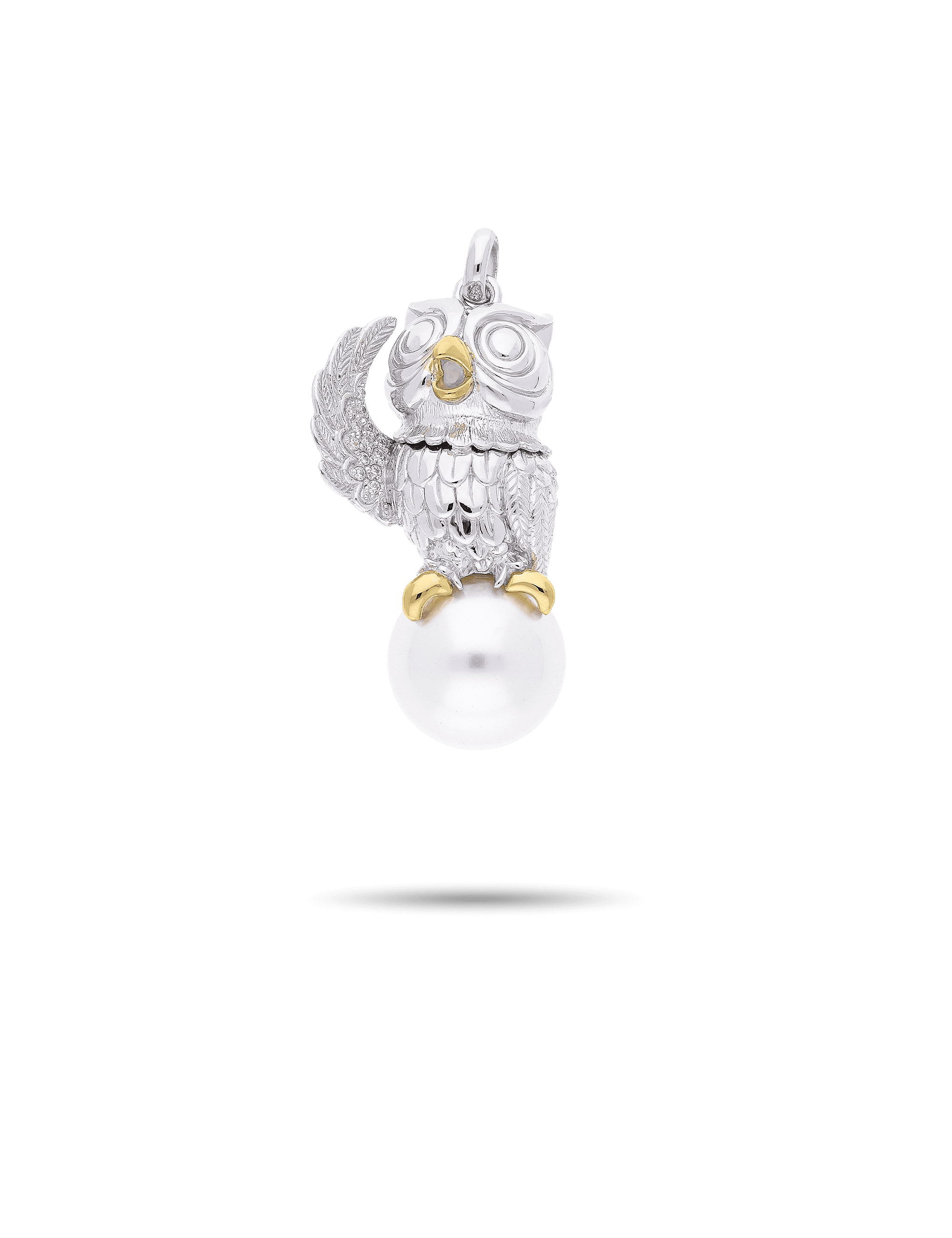 Anhaenger Eule 925 Silber mit Perle