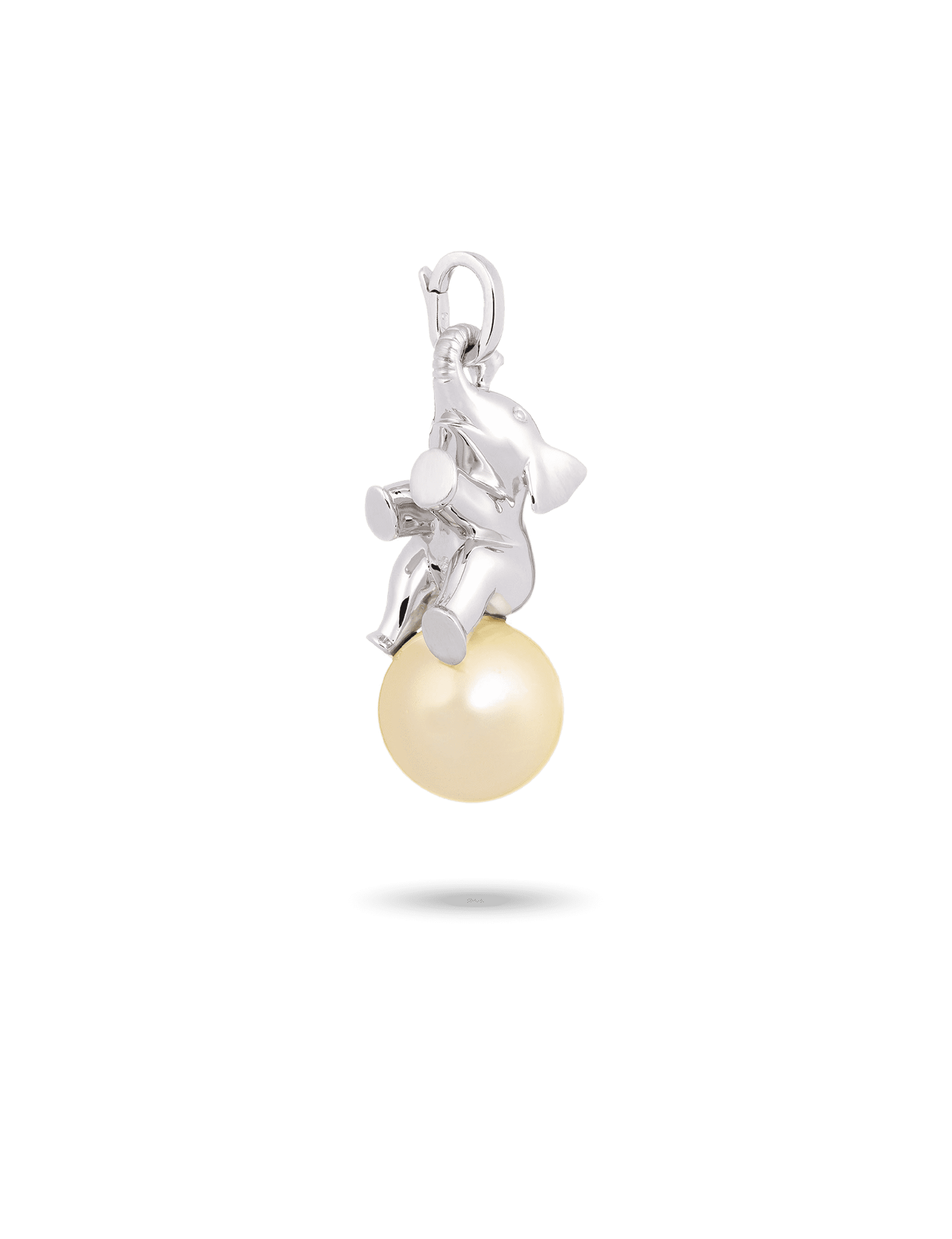 Anhänger Elefant, 925/- Silber mit Perle gelb