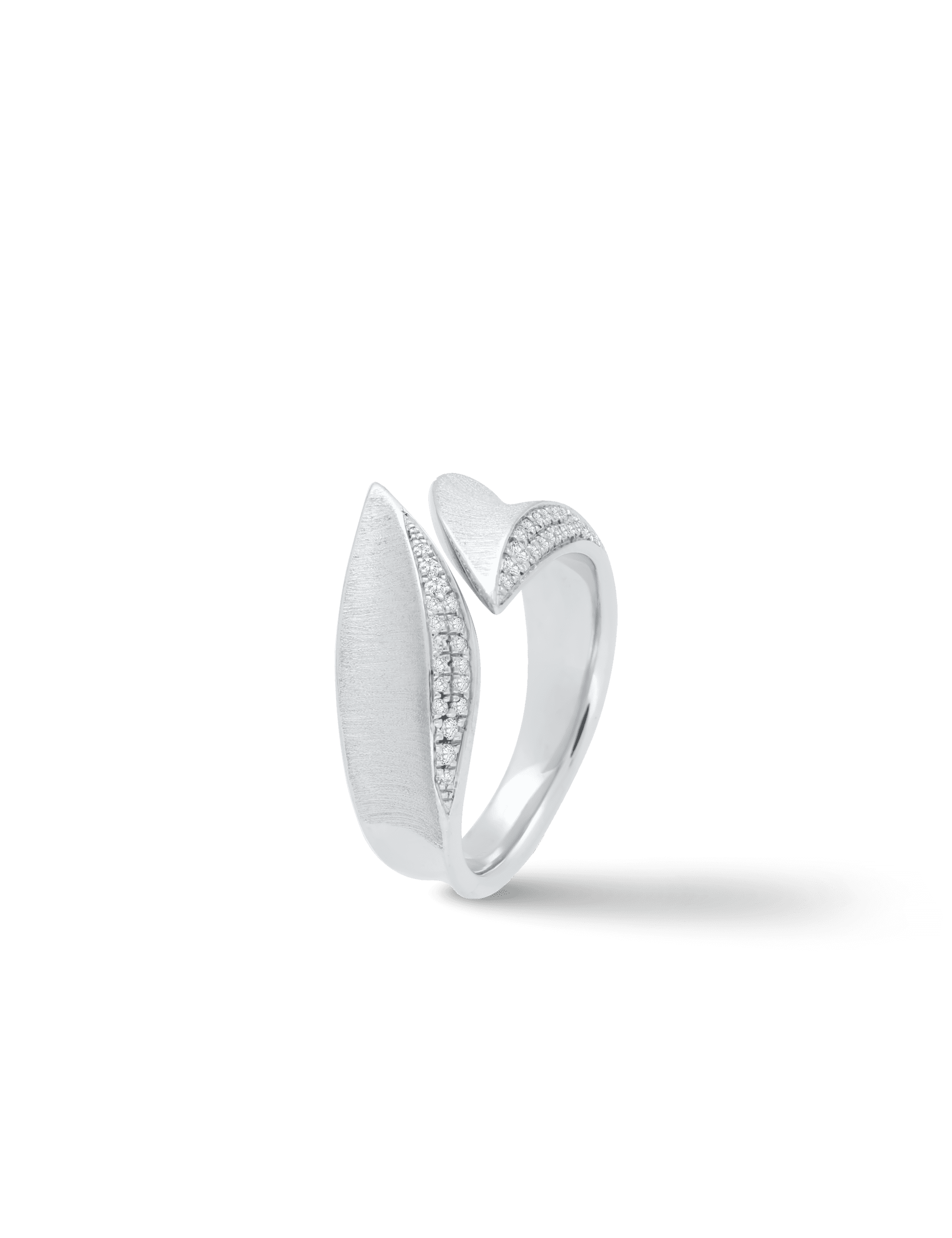 Premium Ring, Weißgold mit Diamanten 0,22 Karat