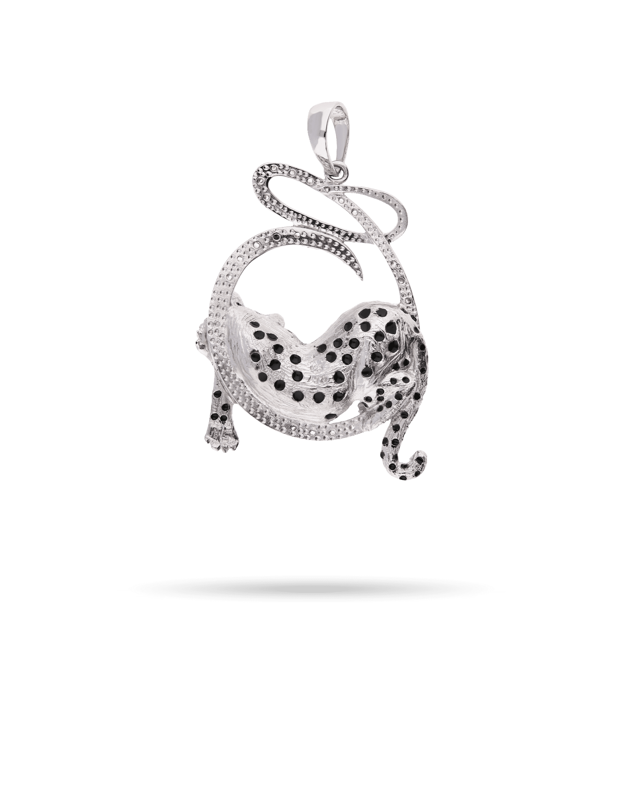 Anhänger Leopard, 925/- Silber mit Zirkonia