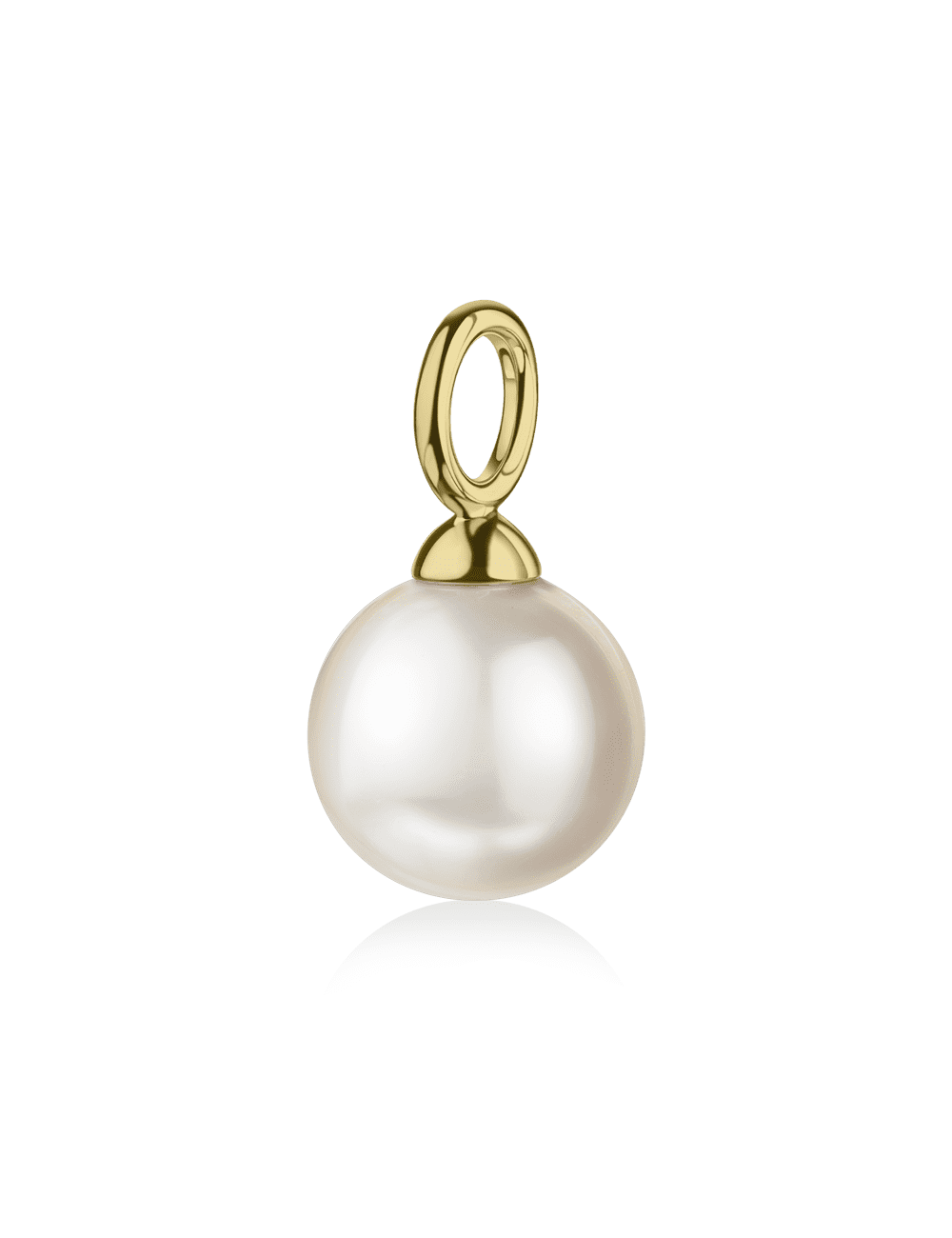 Essentials Anhänger 925/- Silber goldplattiert Muschelkernperle 16mm
