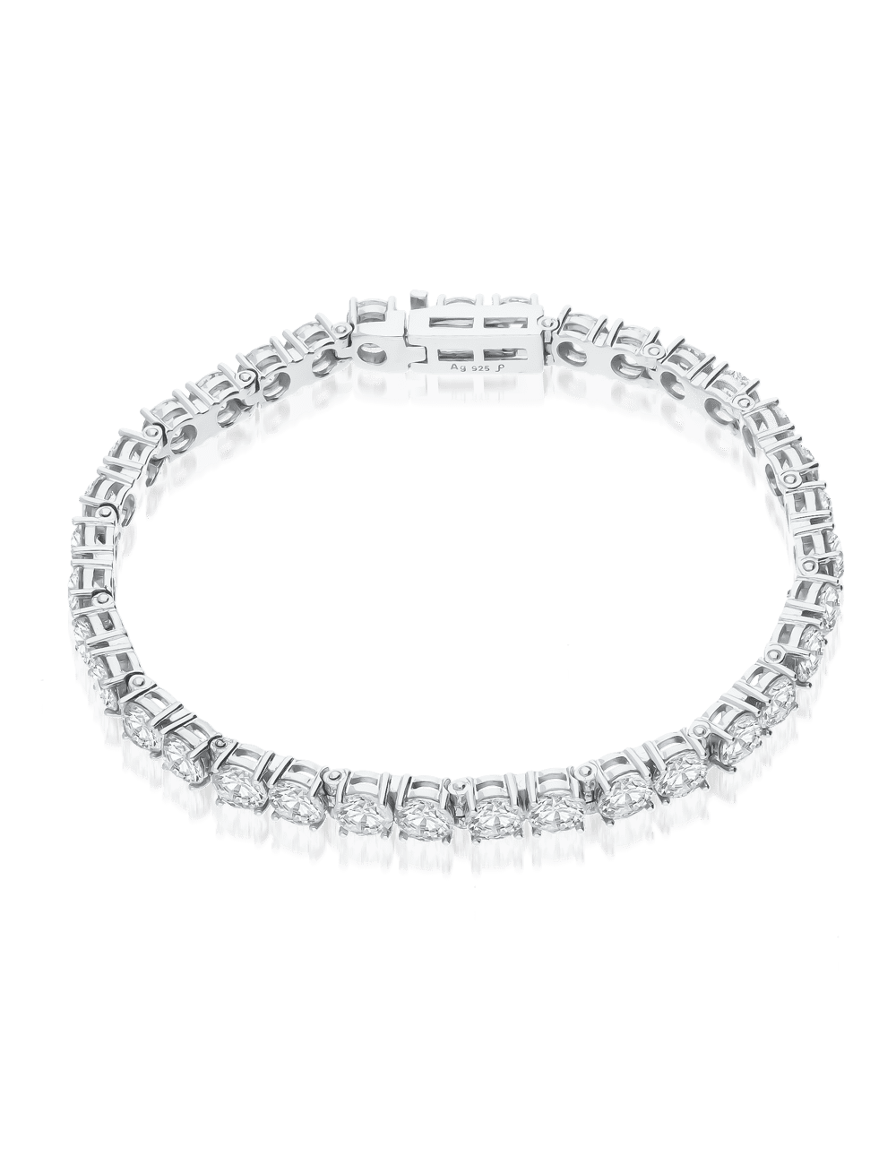 Tennisarmband Silber rhodiniert