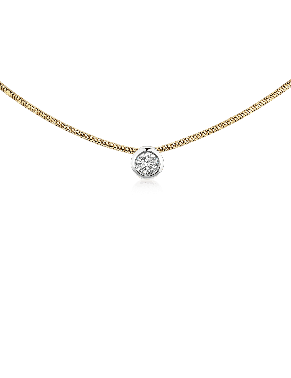 Premium Collier 585/- Gelbgold mit 0,38 Karat Diamanten