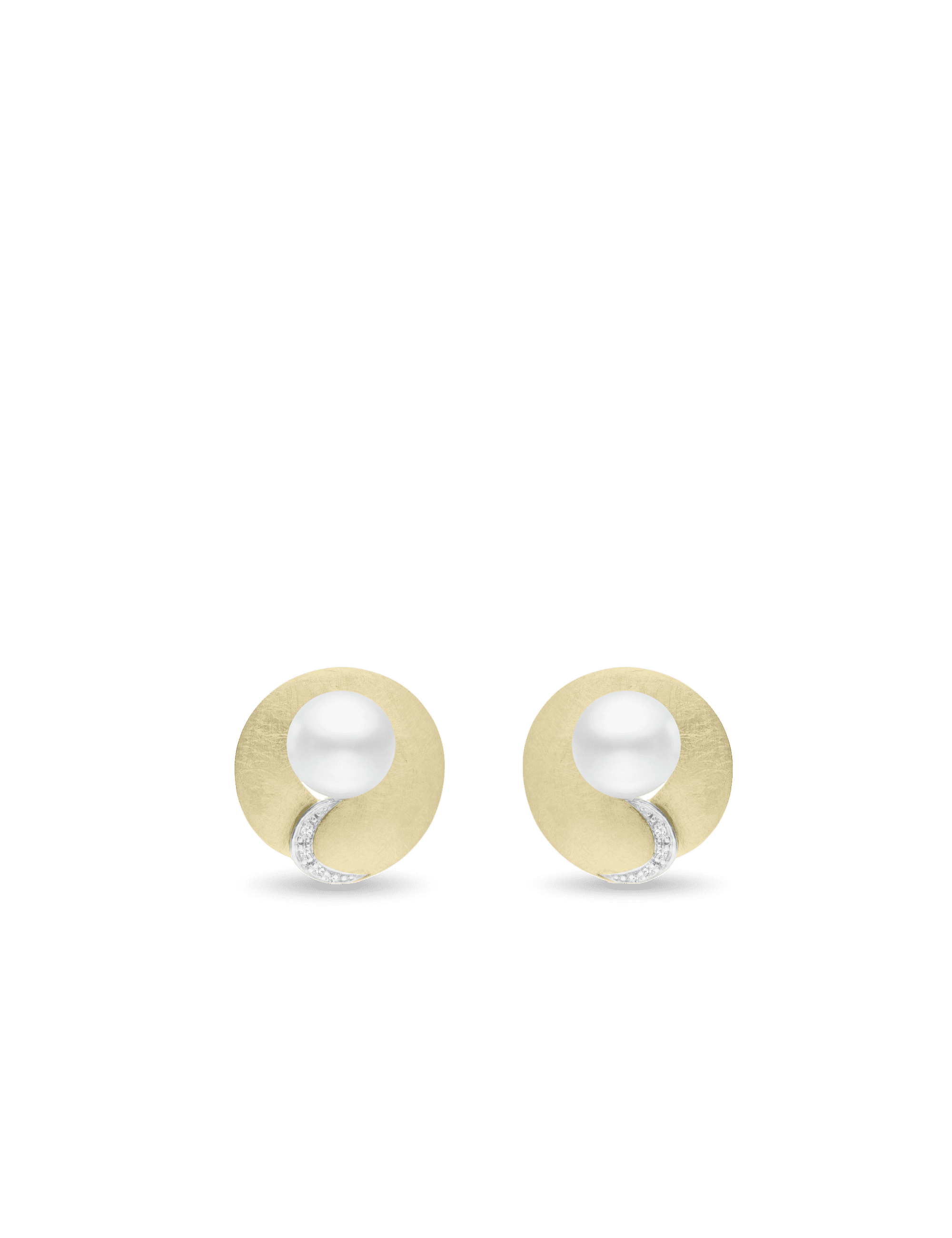 Ohrclip-Stecker Silber goldplattiert mit Perle 9mm