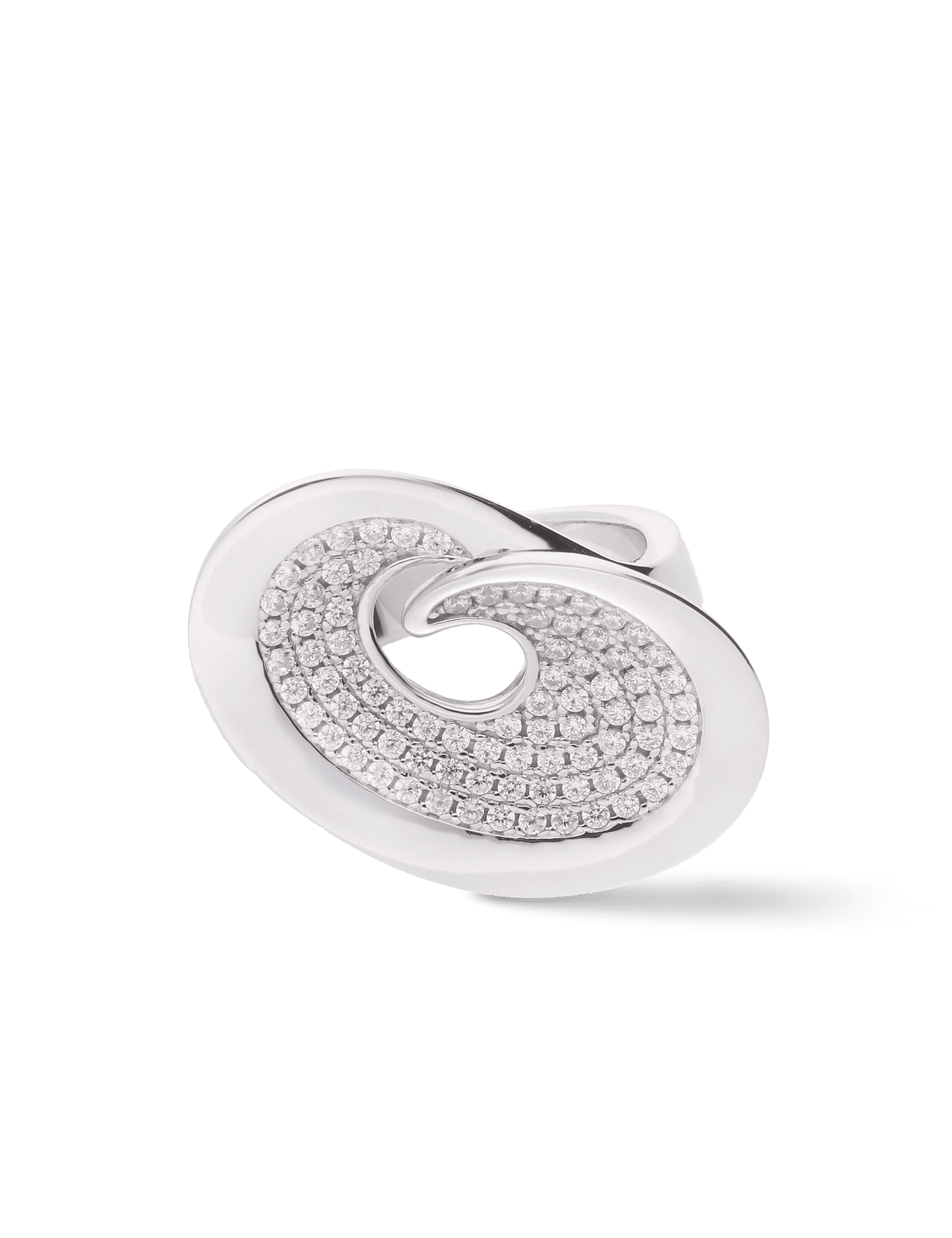 Ring, 925/- Silber rhodiniert mit Zirkonia