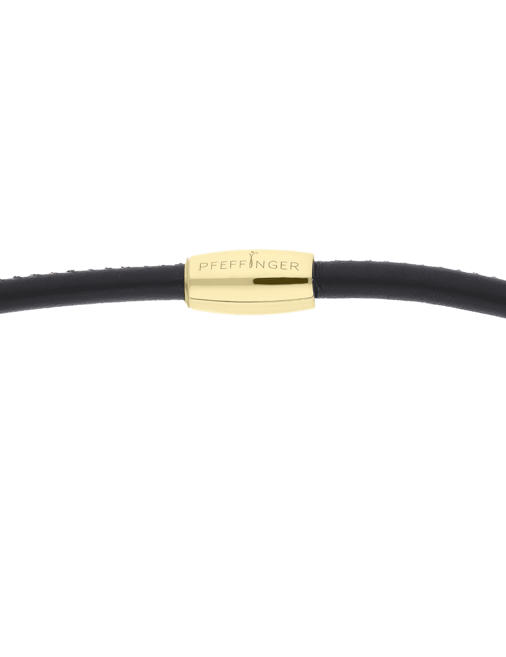 Schwarzes Lederband mit Perlanhänger 42cm