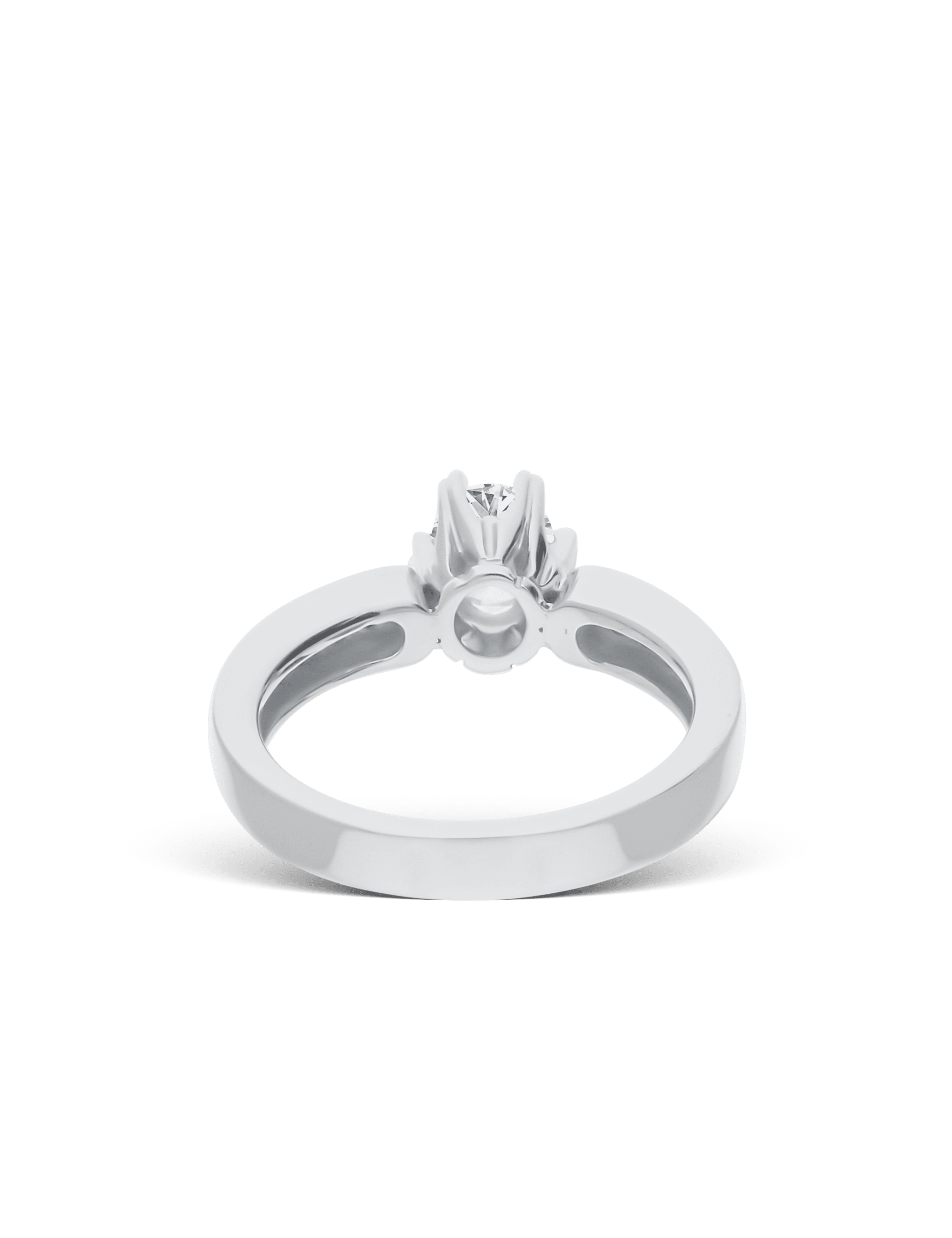 Premium Ring, 585/- Weißgold mit Diamant 0,74 Karat