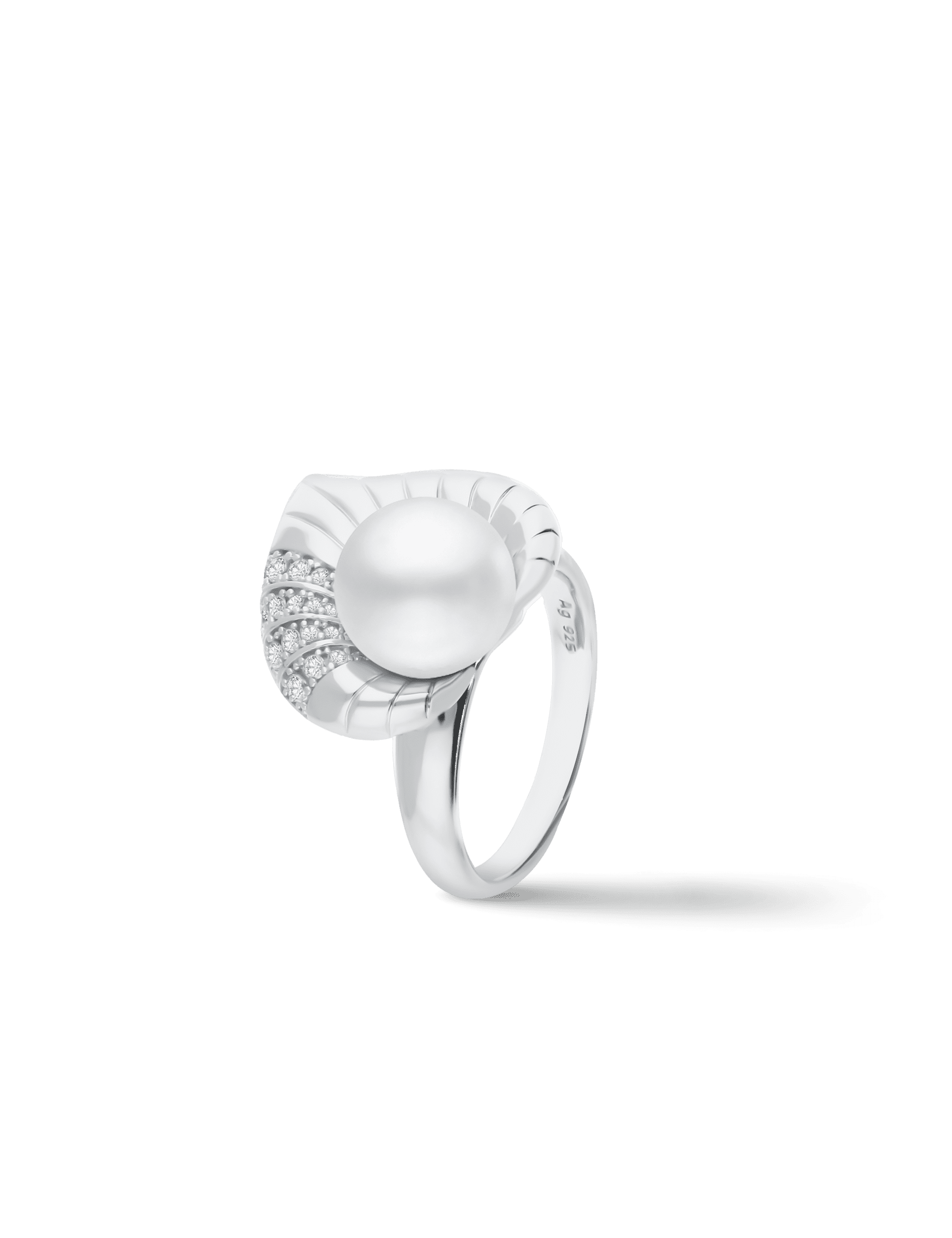 Ring, 925/- Silber mit Perle 10mm