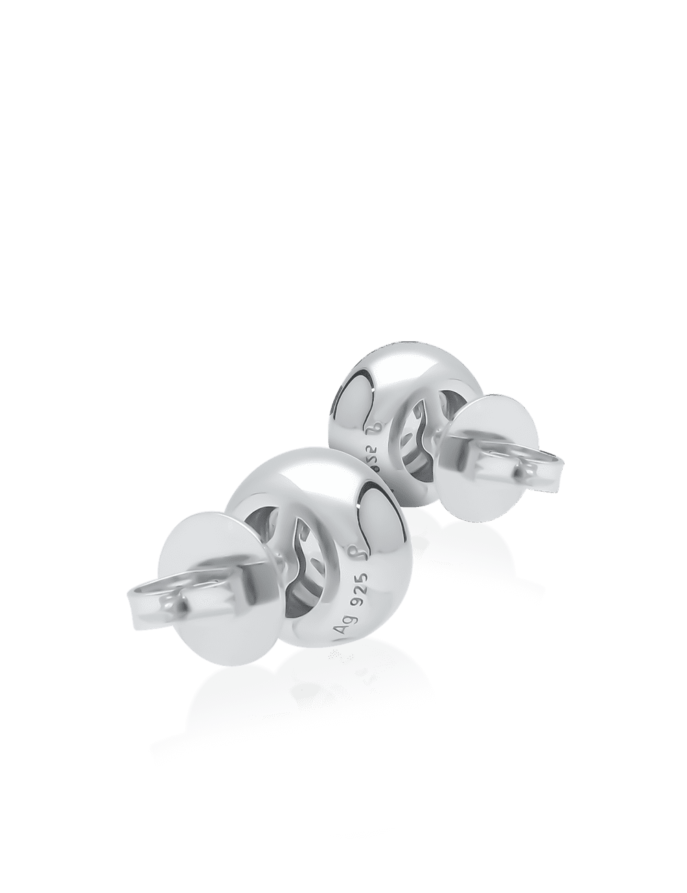 Ohrstecker 925/- Silber rhodiniert, Zirkonia weiß