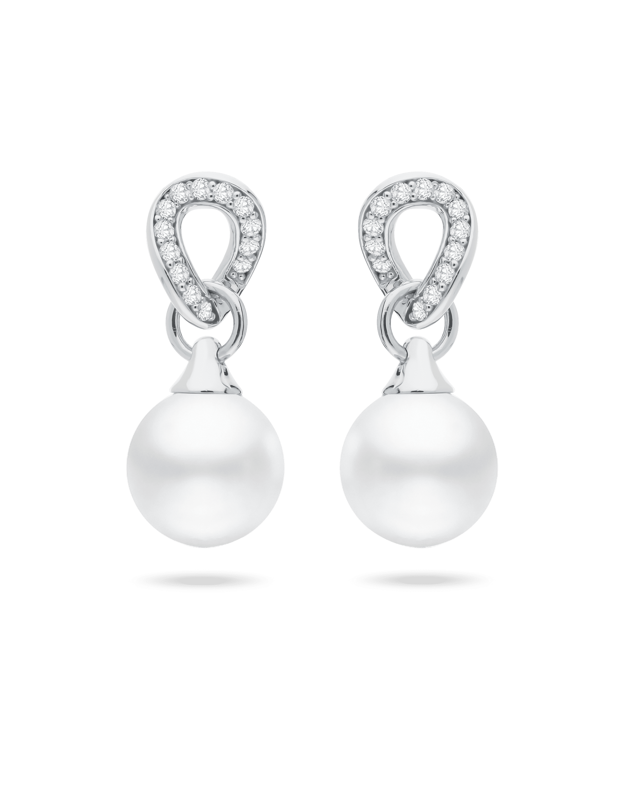 Ohrstecker 925/- Silber rhodiniert mit Perle 12mm