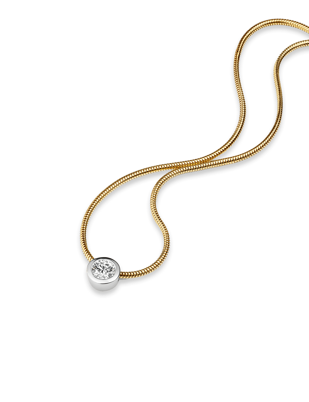 Premium Collier 585/- Gelbgold mit 0,38 Karat Diamanten