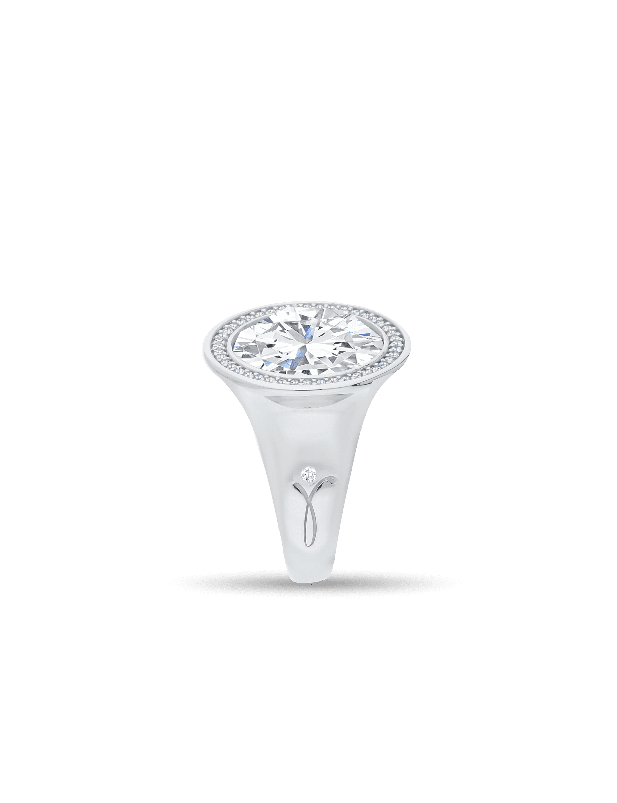 Ring, 925/- Silber rhodiniert mit Zirkonia
