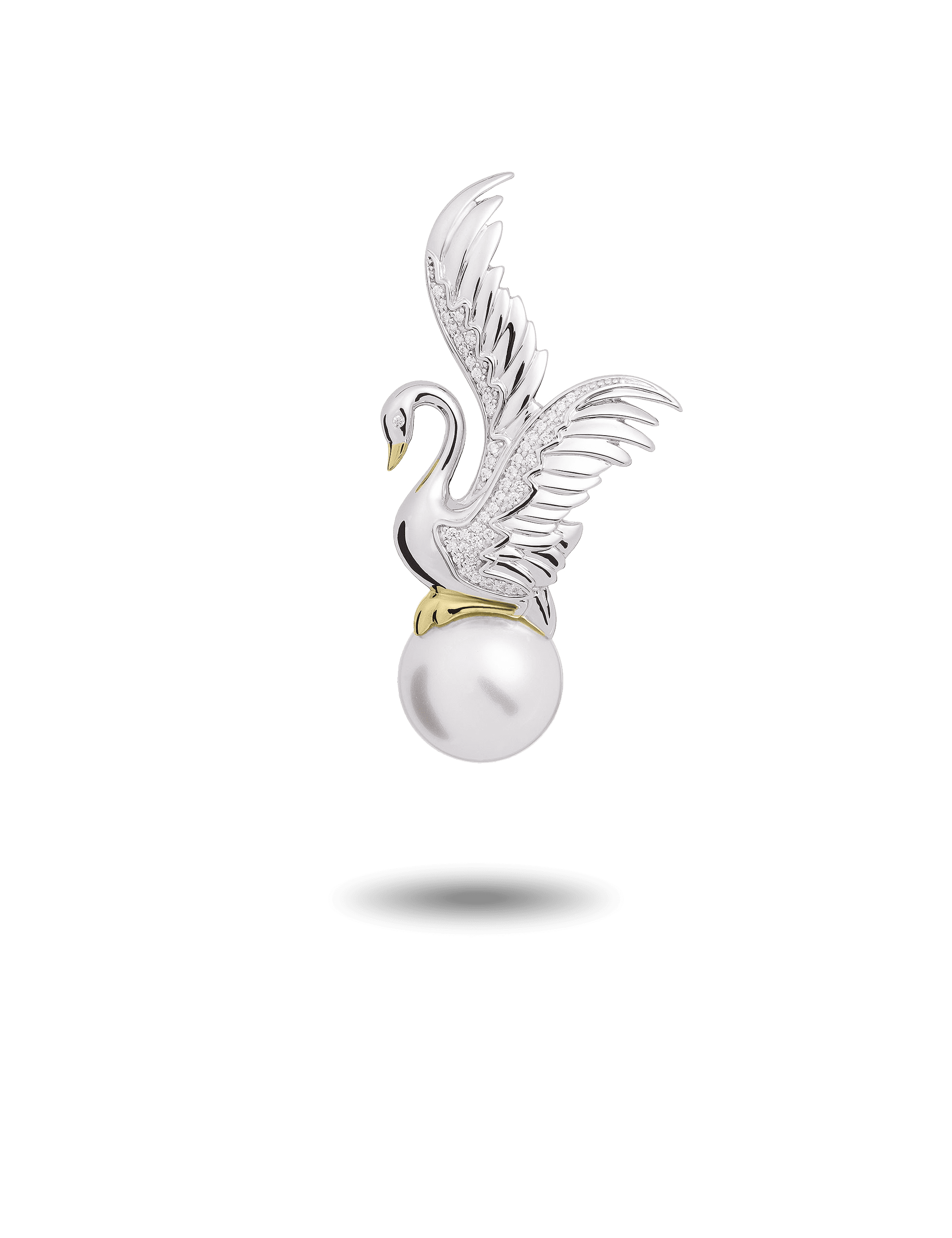 Anhaenger Schwan 925 Silber mit Perle