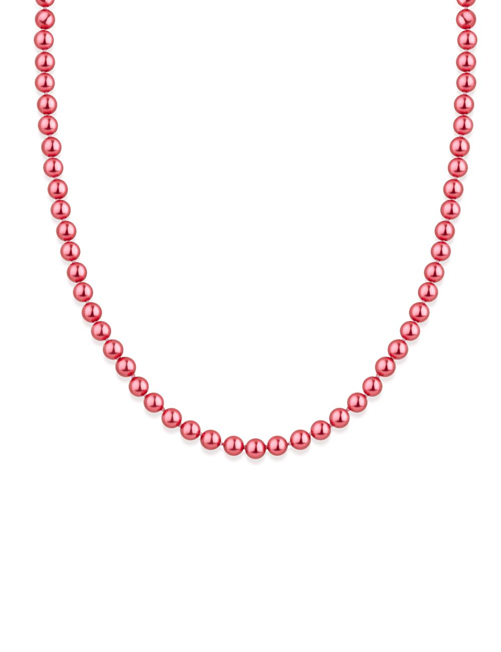 Essentials Collier 6mm rot 45cm