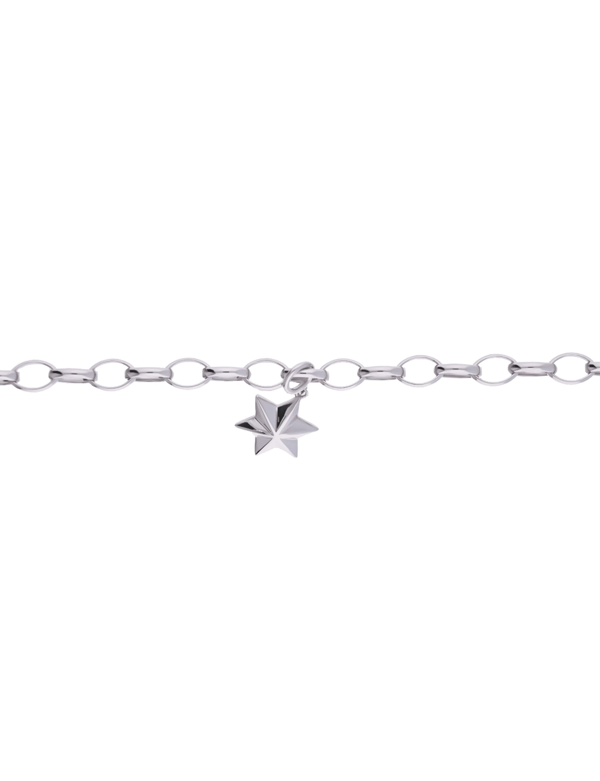 Armband 925/- Silber rhodiniert mit Stern-Anhänger