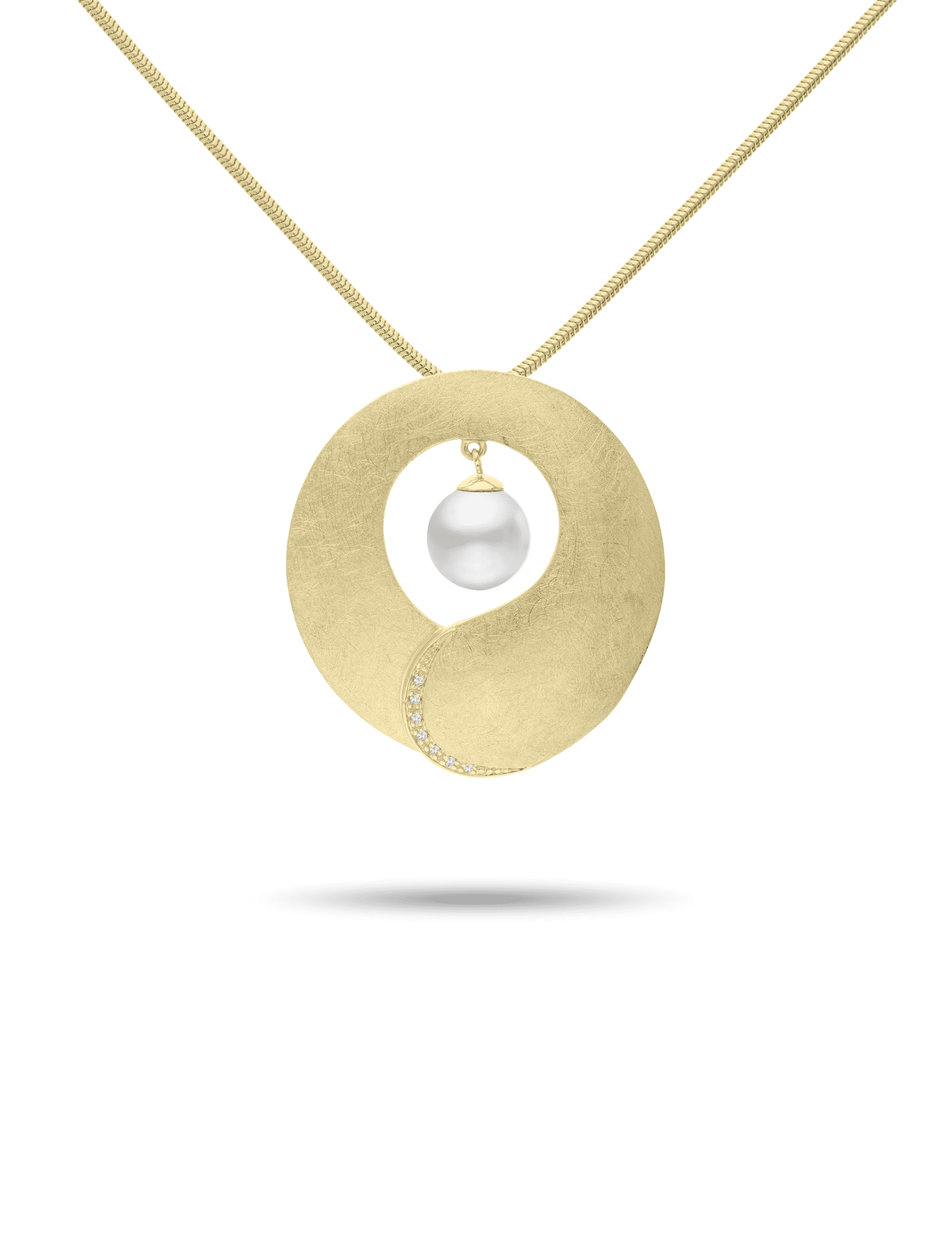 Anhänger, 925/- Silber goldplattiert mit Perle