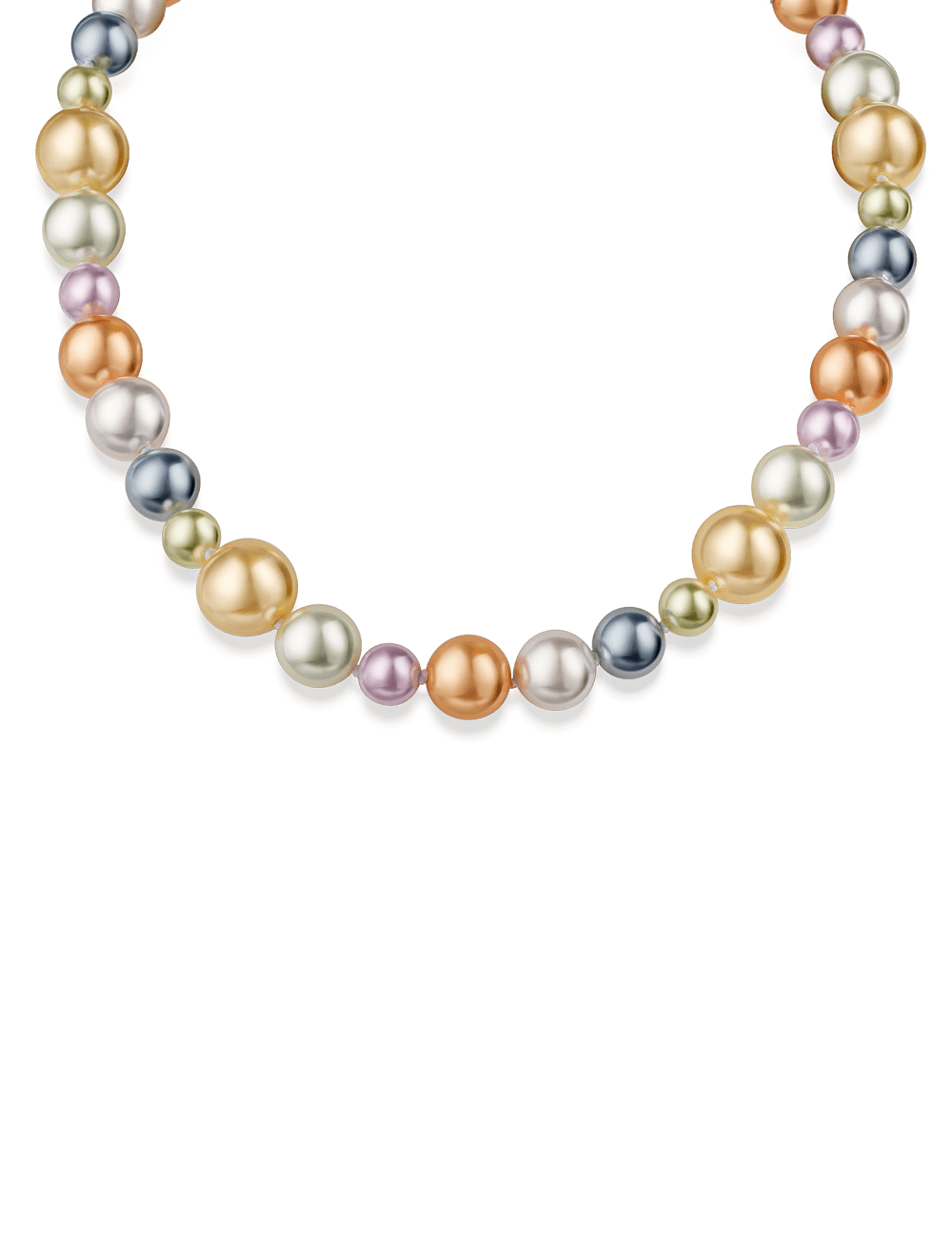 Collier Tutti Tahiti mit Magnetschließe 925/- Silber goldplattiert 