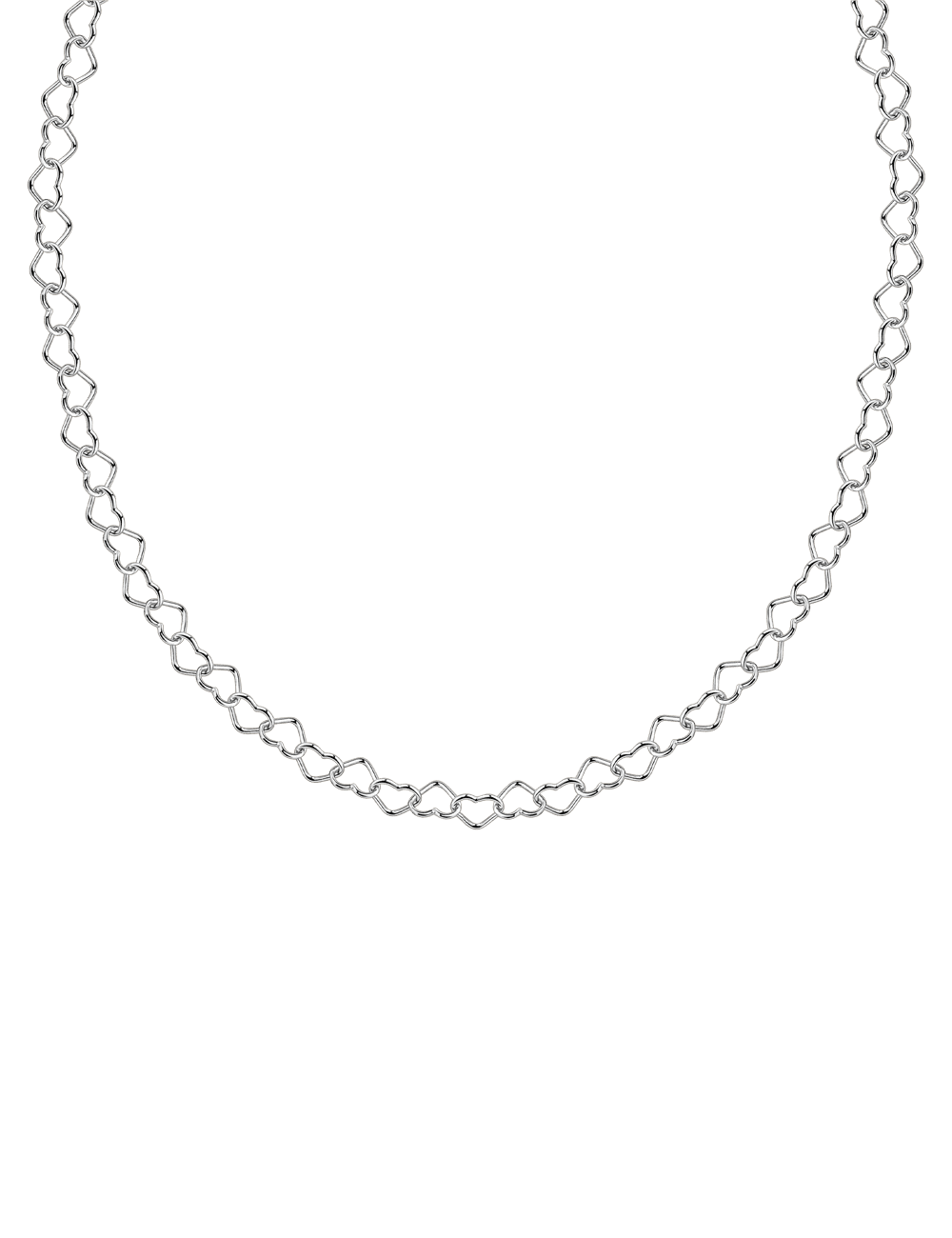Collier "Herz" 925/- Silber rhodiniert 45cm