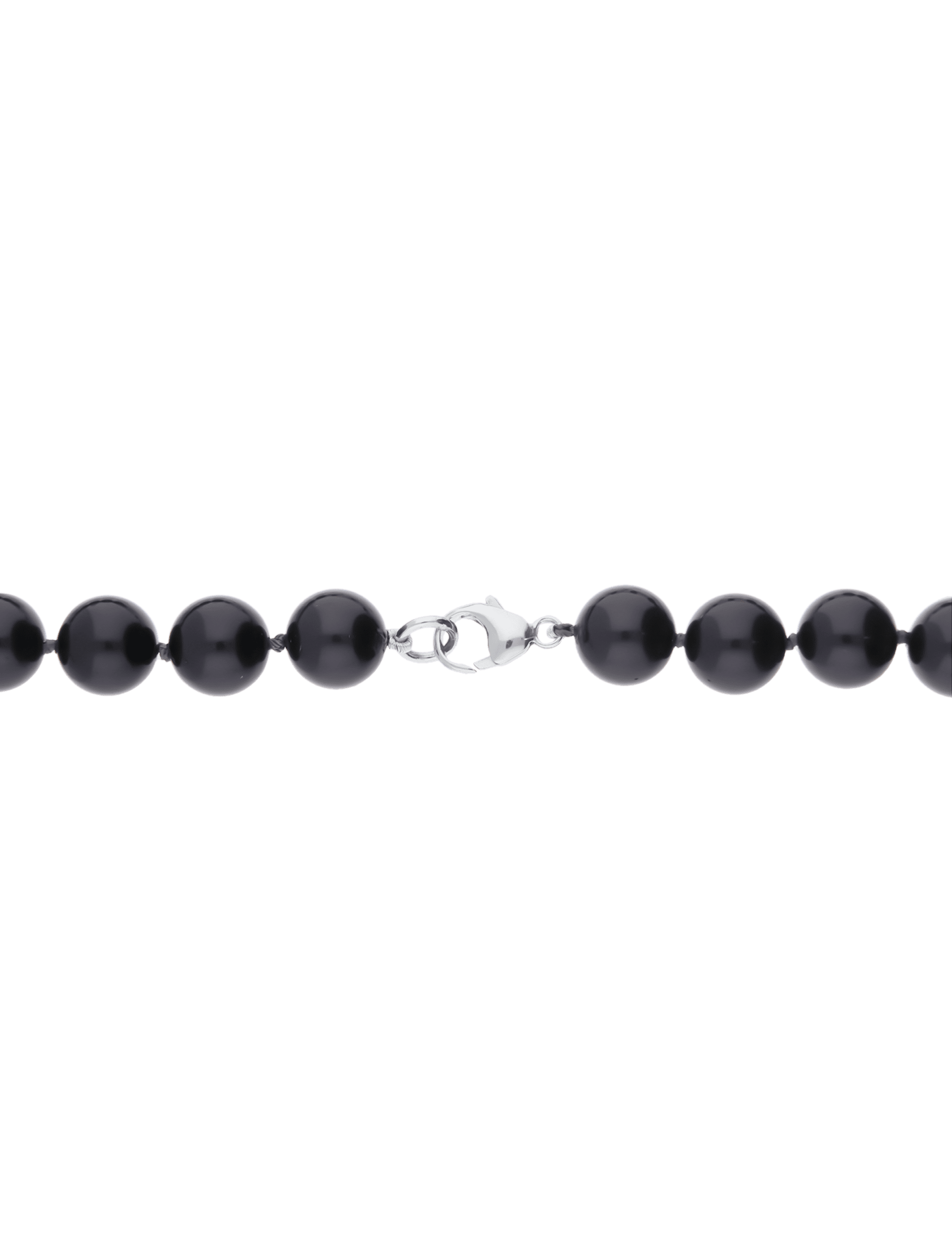 Perlenkette mit Blüten 925/- Silber rhodiniert