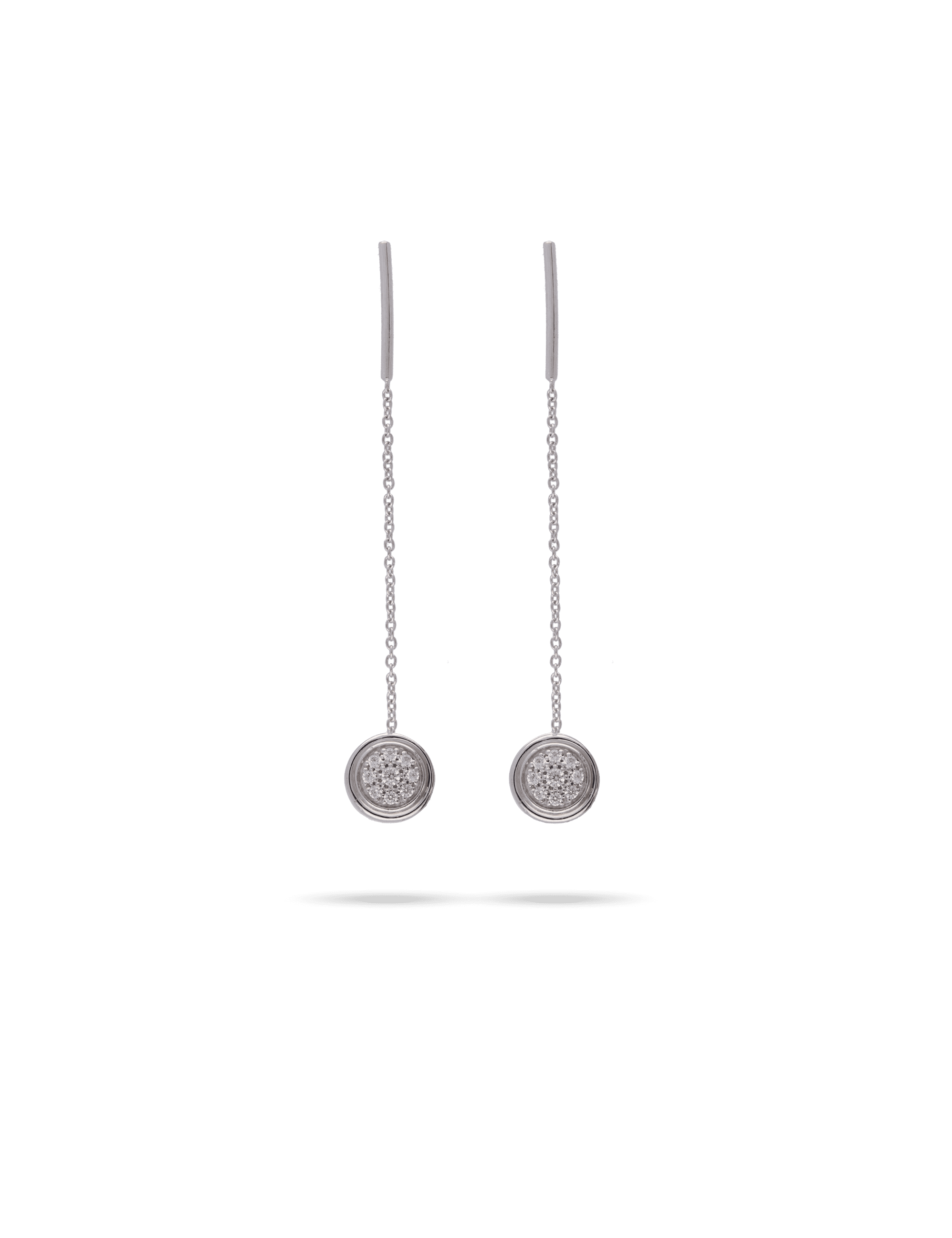 Ohrhänger, 925/- Silber rhodiniert mit Zirkonia