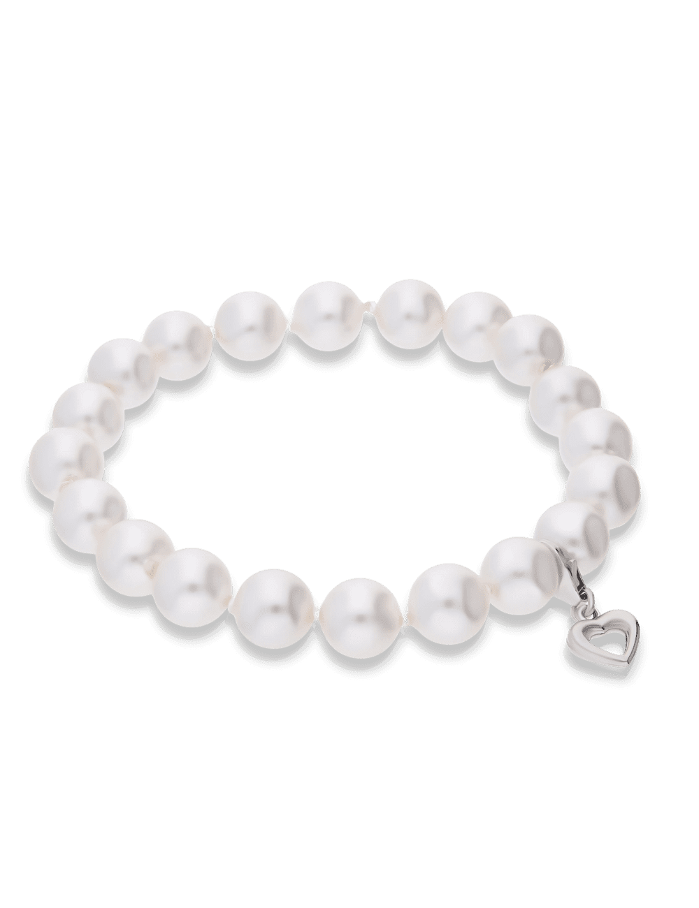 Flexarmband 8mm mit Charm-Anhänger Herz