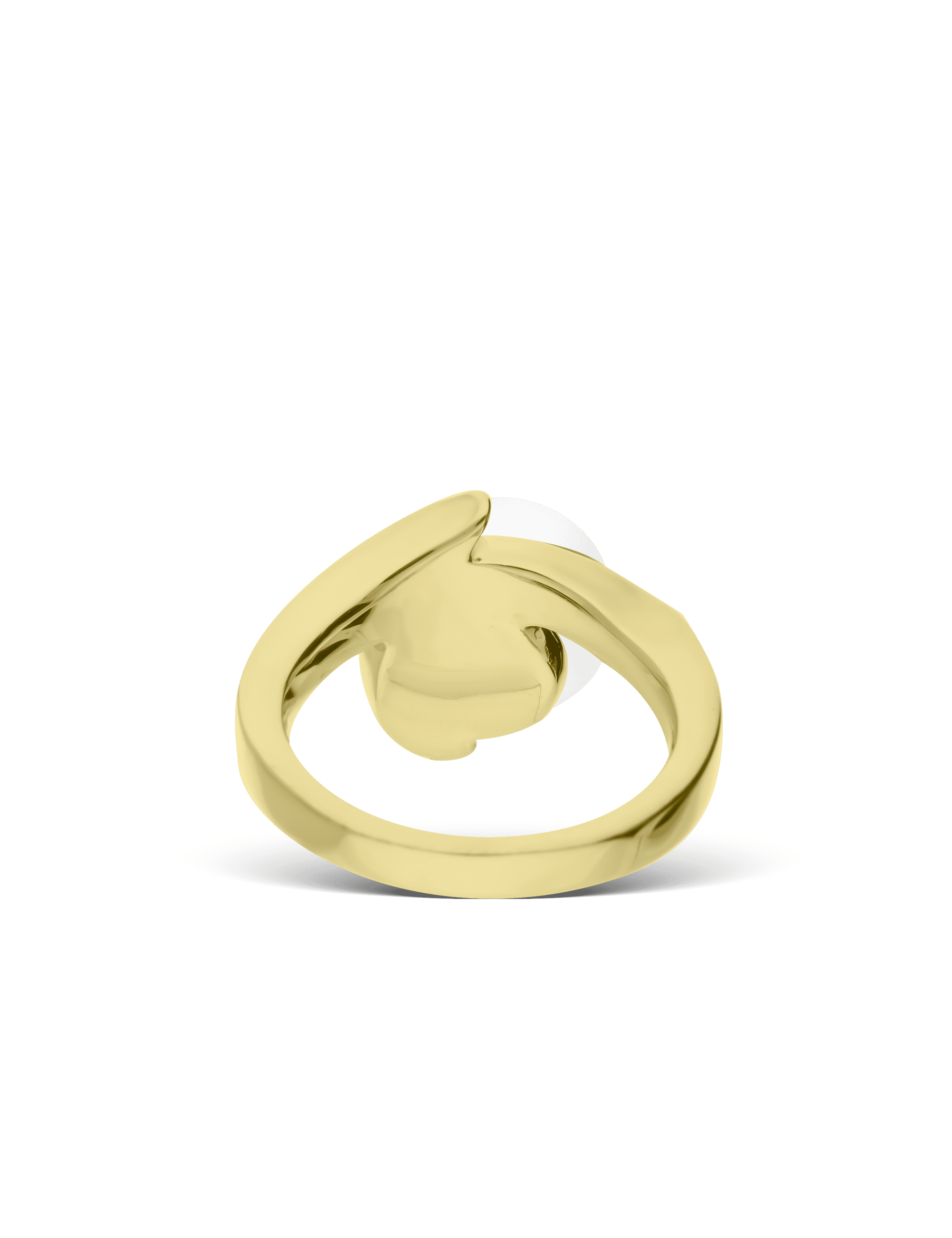 Ring, 925/- Silber goldplattiert mit Perle 12mm