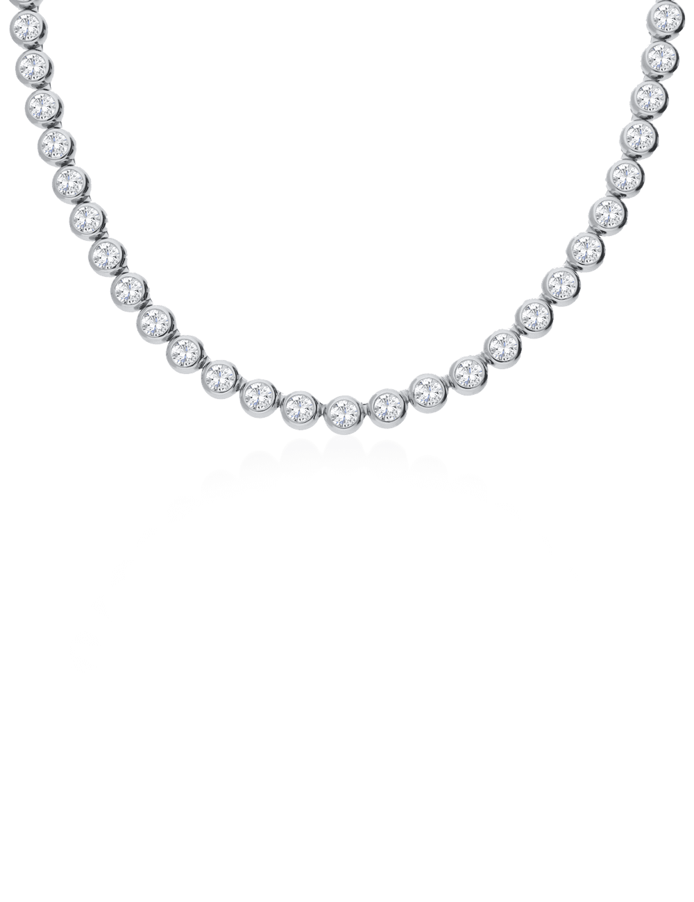 Silberkette 43cm rhodiniert mit Zirkonia