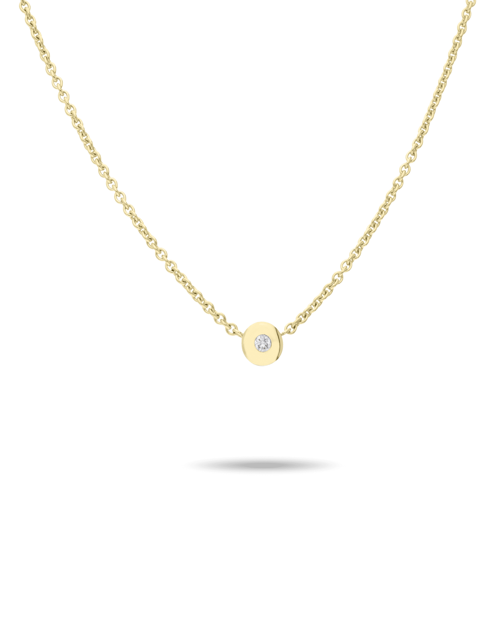 Premium Collier, 585/- Gold mit Diamant 0,06 Karat