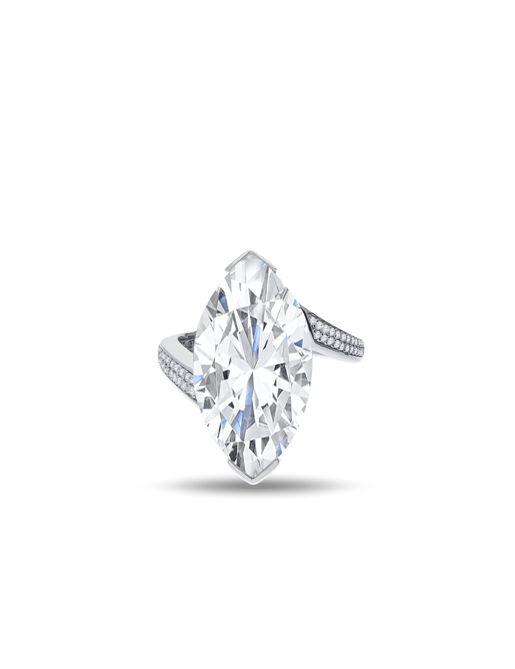Ring, 925/- Silber mit Zirkonia Marquise