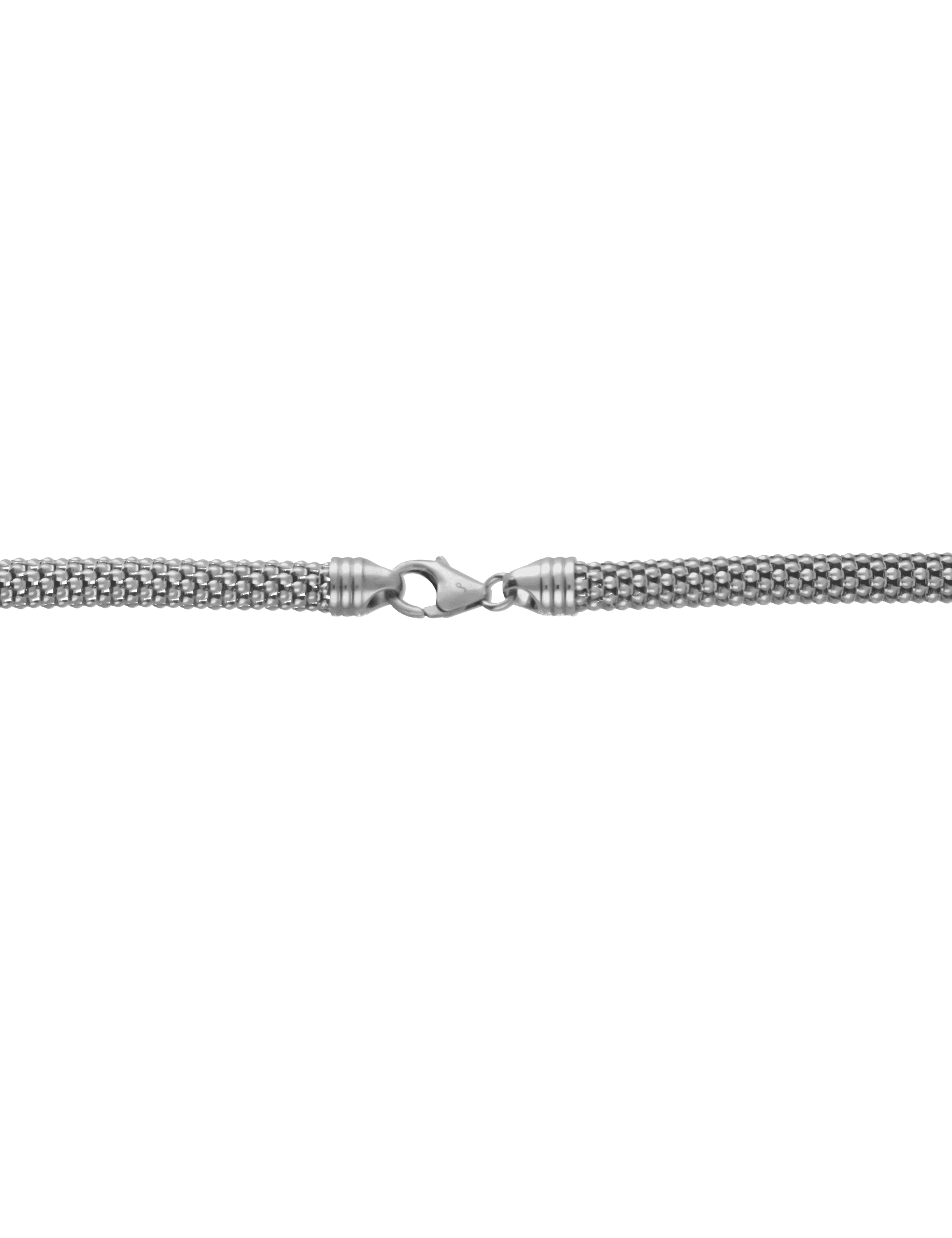 Himbeercollier, 925/- Silber rhodiniert mit Karabiner 42cm