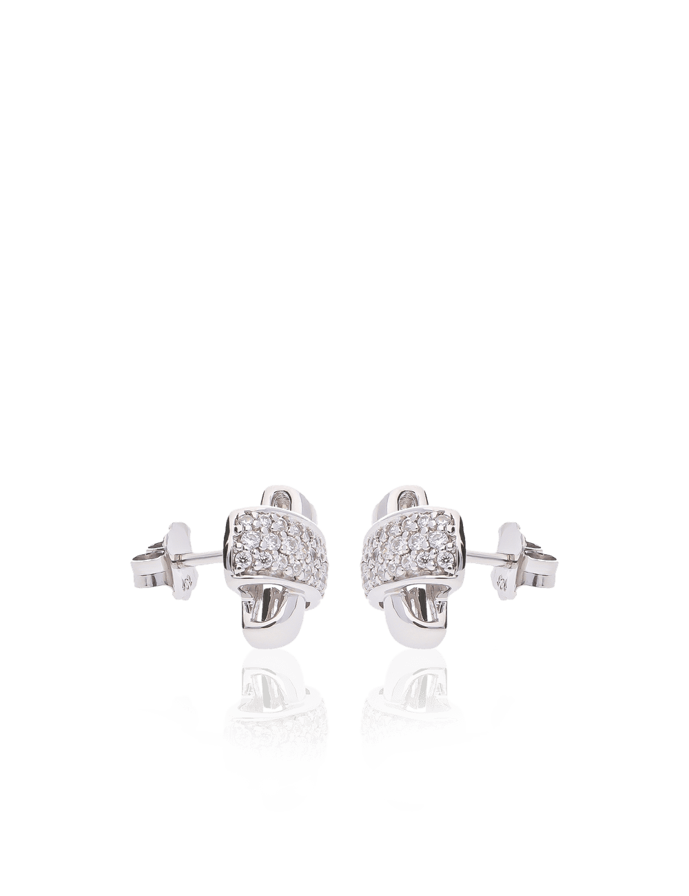 Ohrstecker Silber rhodiniert mit Zirkonia