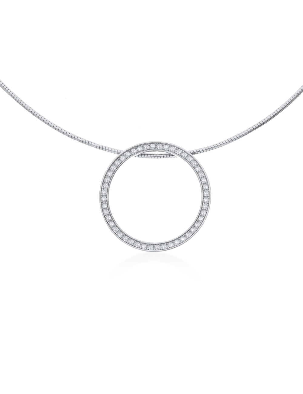 Omegareif mit Anhänger 925/- Silber rhodiniert 45cm