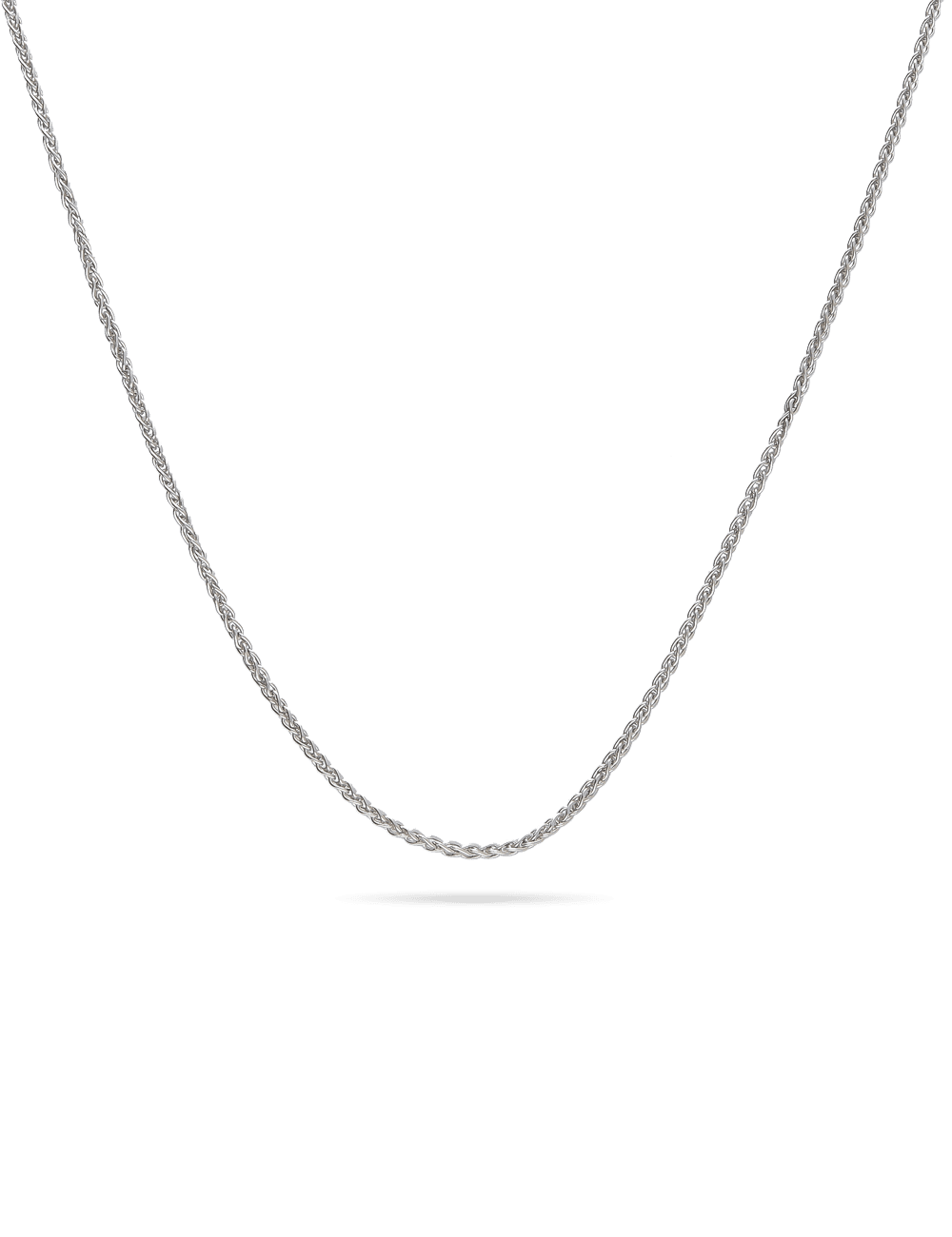Zopfkette 925/- Silber rhodiniert