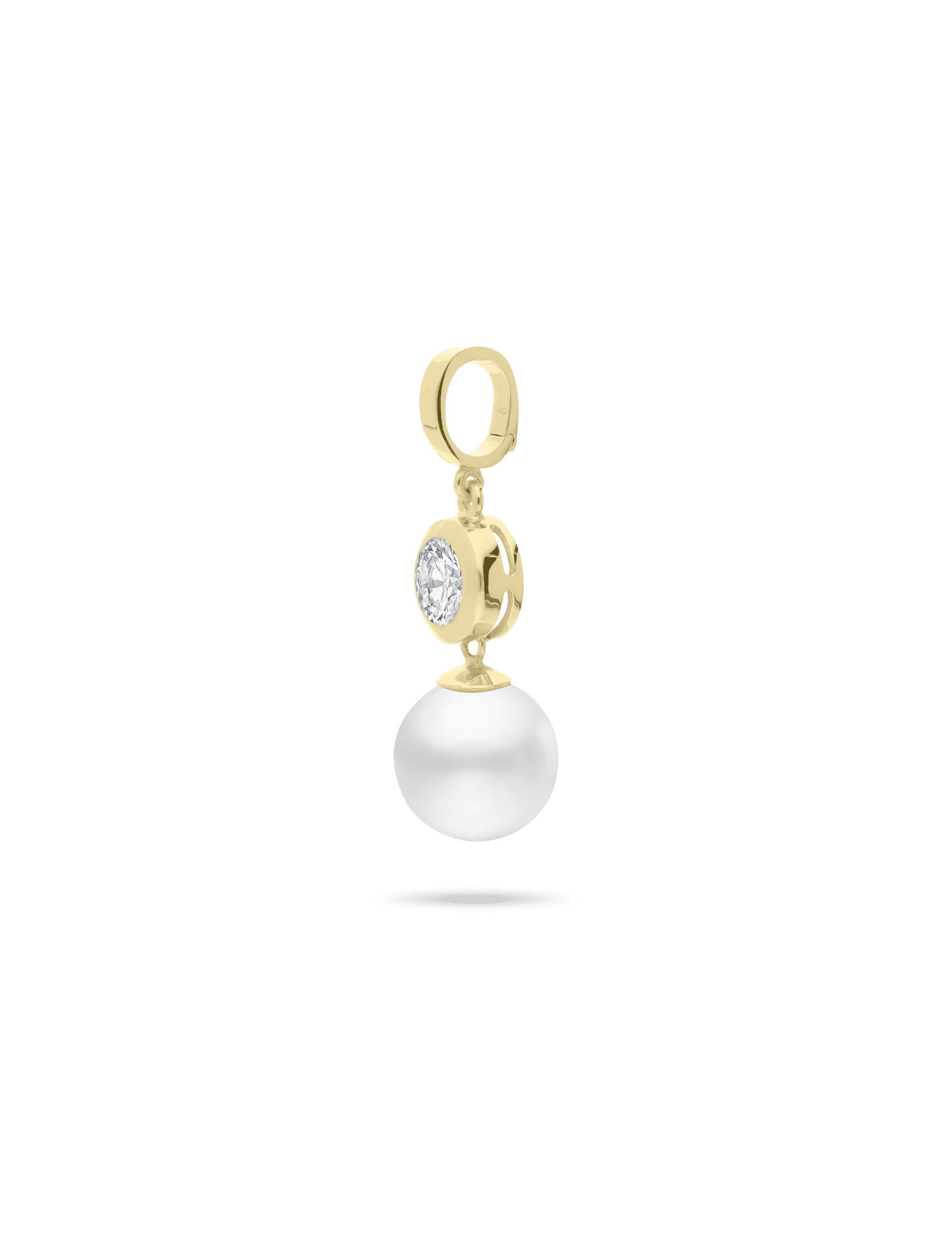 Anhänger, 925/- Silber goldplattiert mit Perle 12mm
