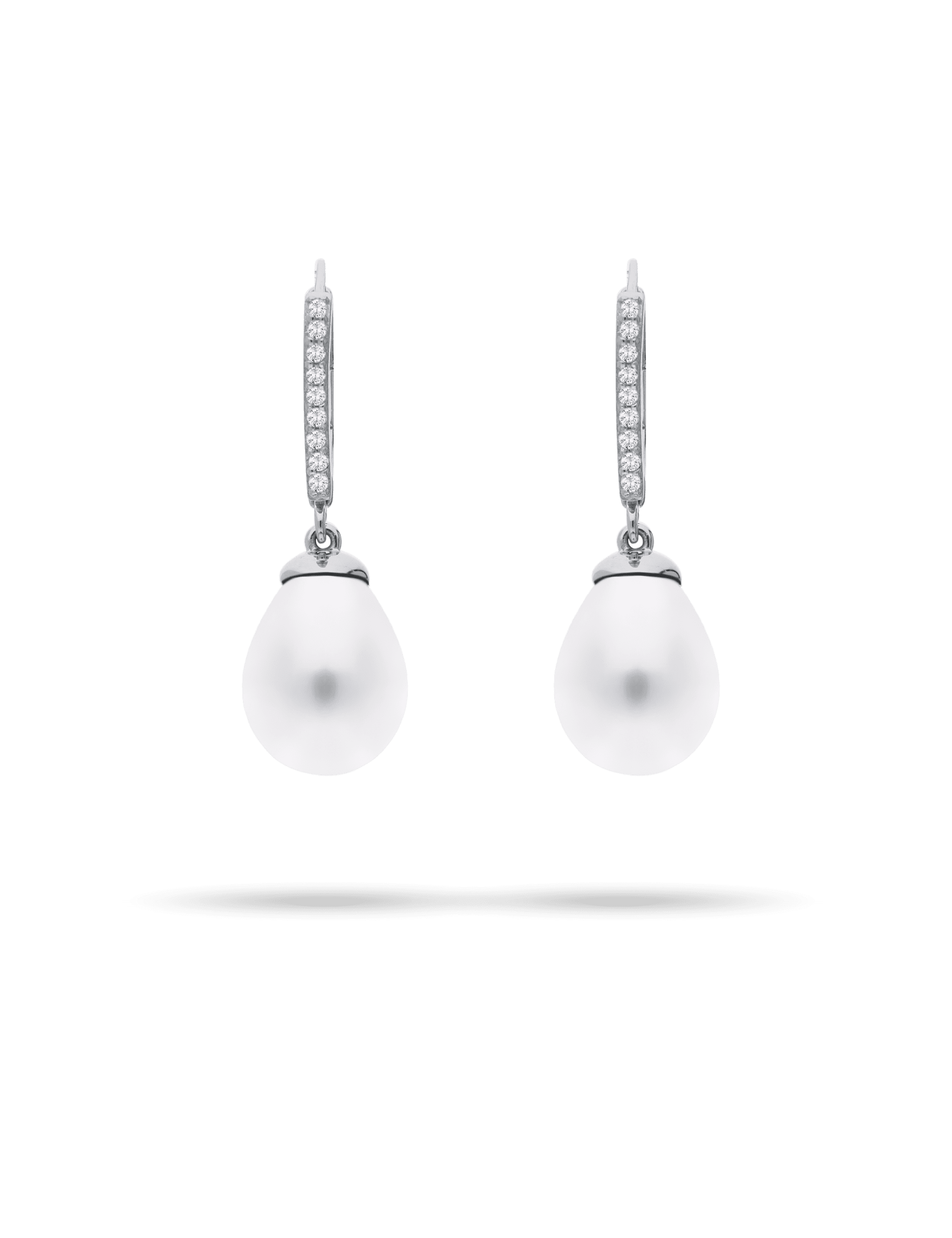 Essentials Ohrbrisur mit Zirkonia, Silber rhodiniert 12x15 mm weiß
