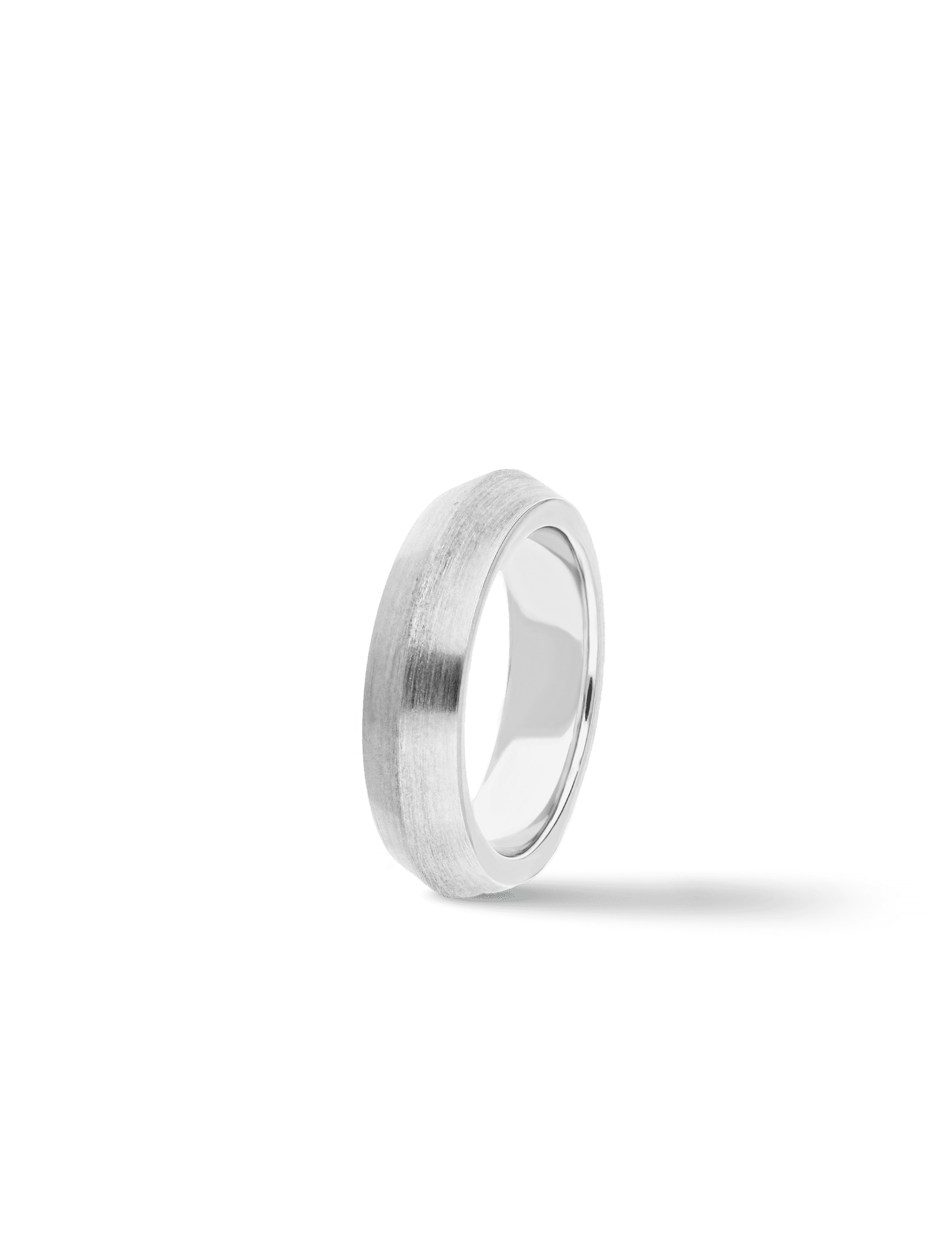 Premium Ring, 585/- Weißgold mattiert