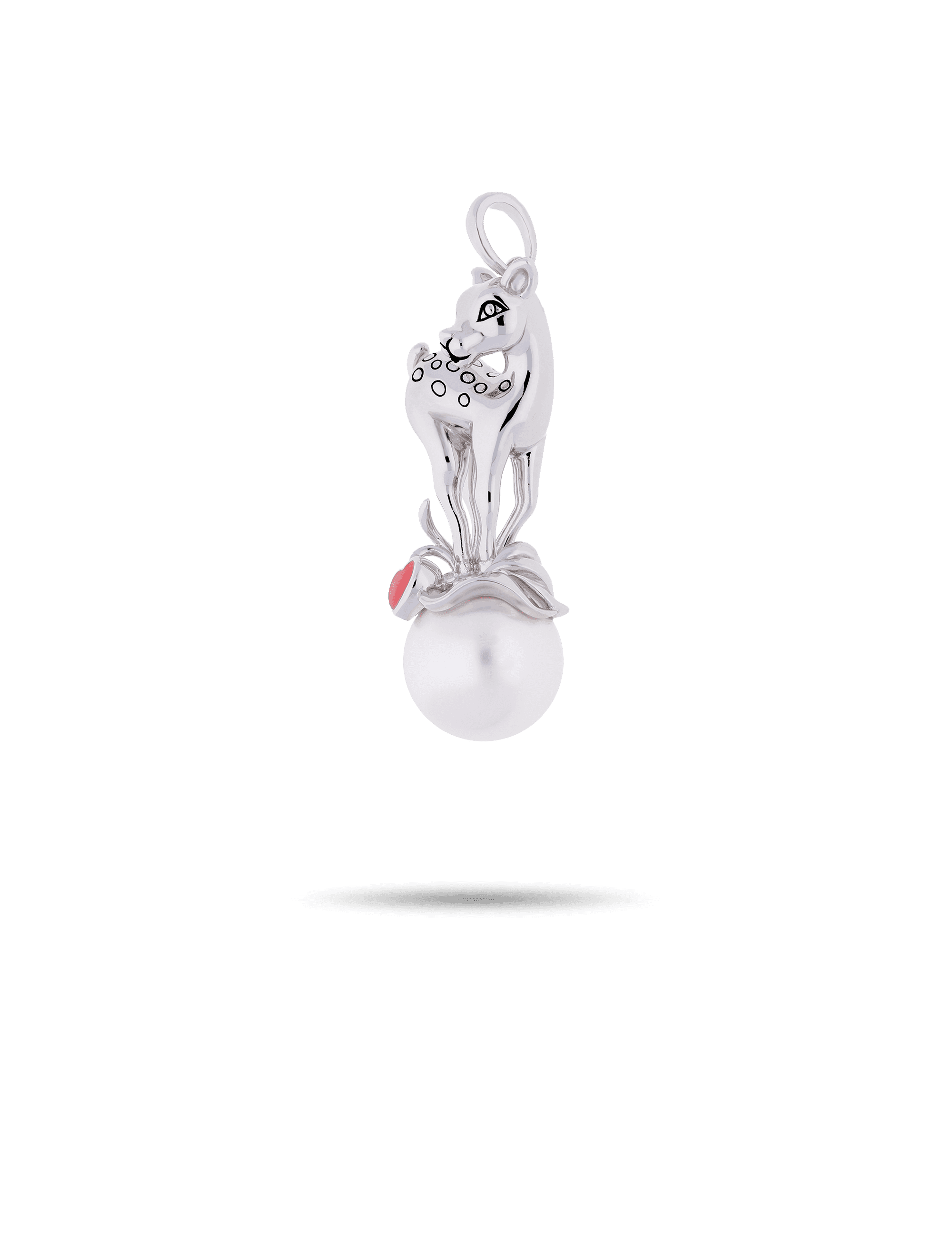 Anhaenger Rehkitz 925 Silber mit Perle