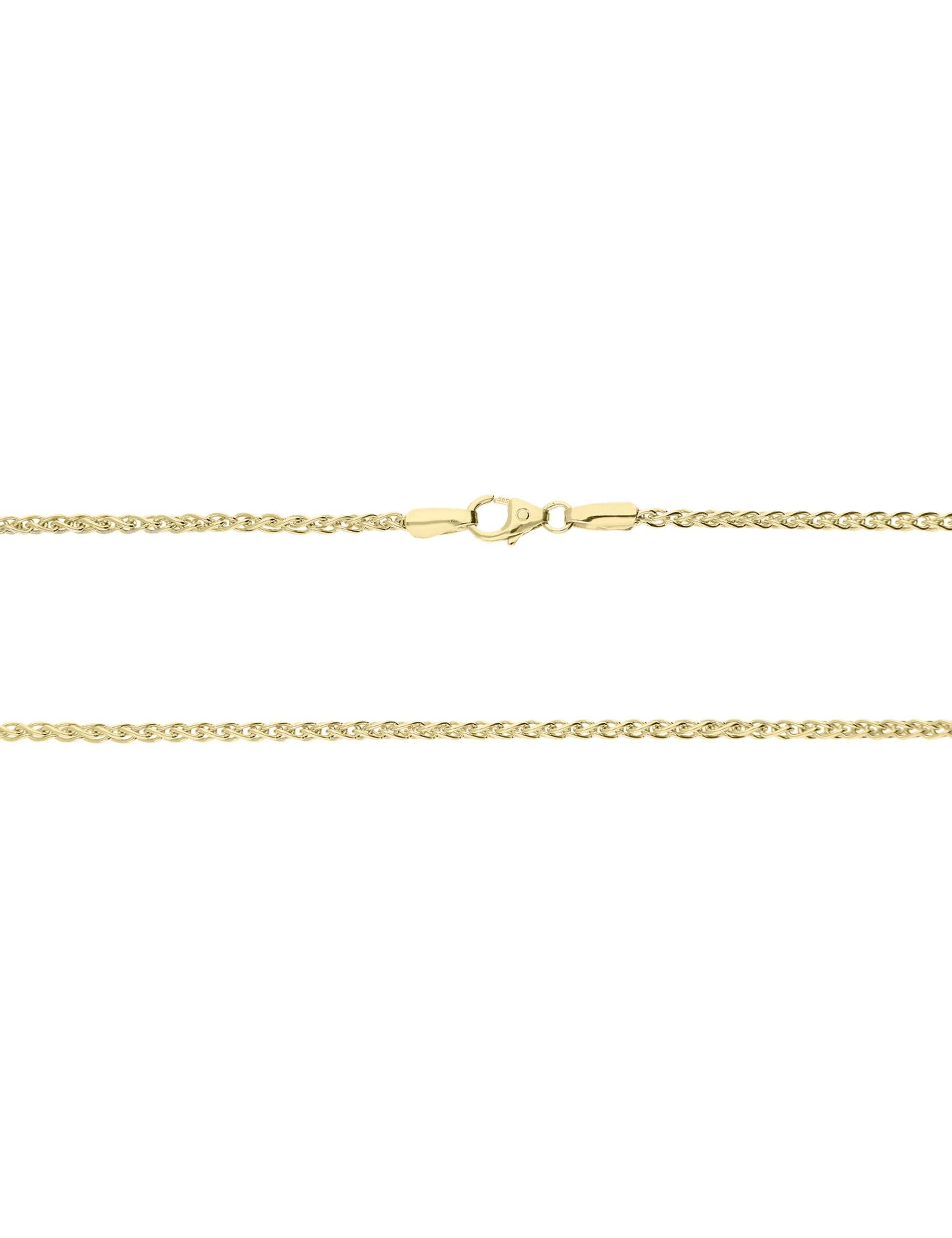 Premium Zopfkette, 585/- Gold, 45cm