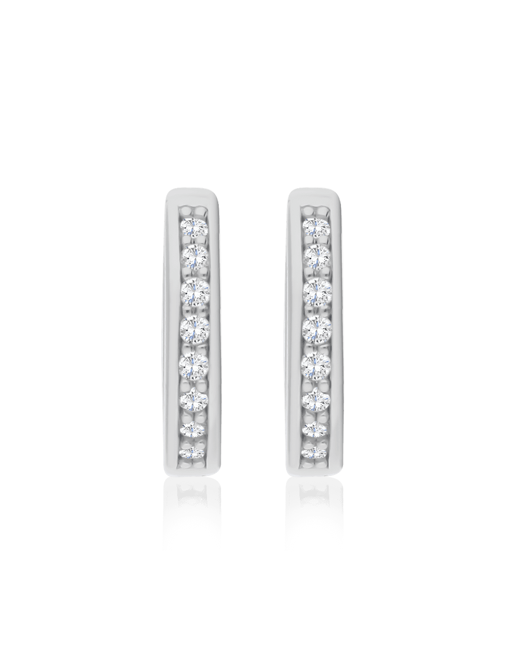 Creolen 925/- Silber rhodiniert mit weißer Perle