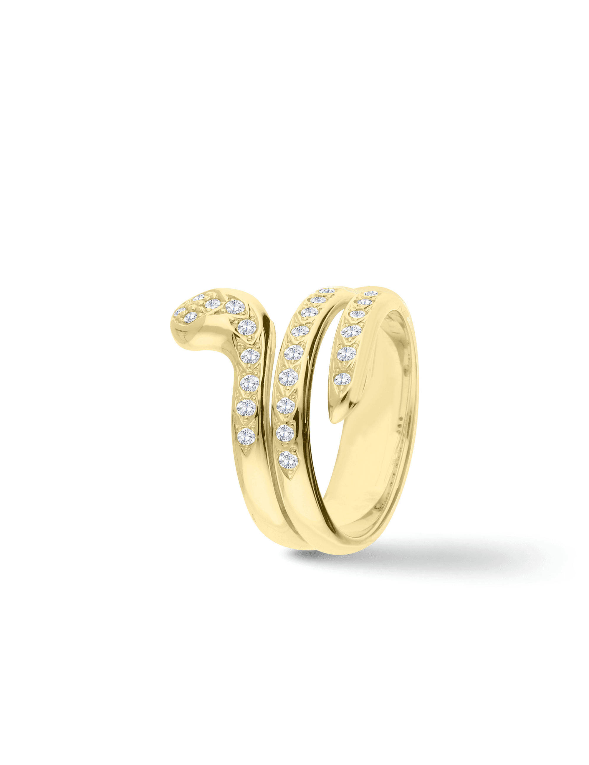 Premium Ring, Gelbgold mit Diamanten 0,37 Karat