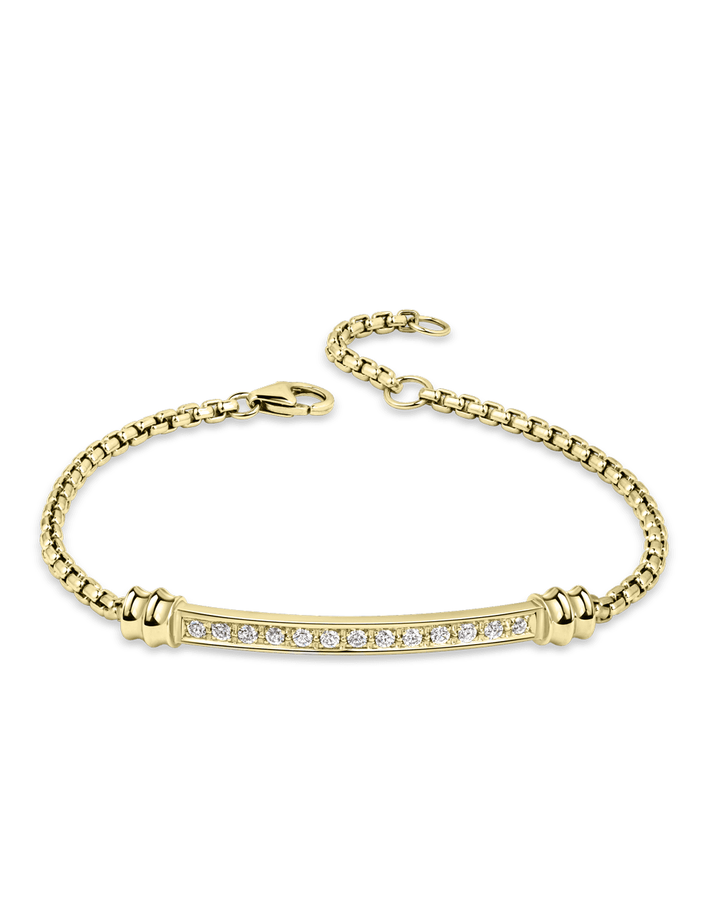 Silberarmband 925/- goldplattiert mit Zirkonia 18+3cm