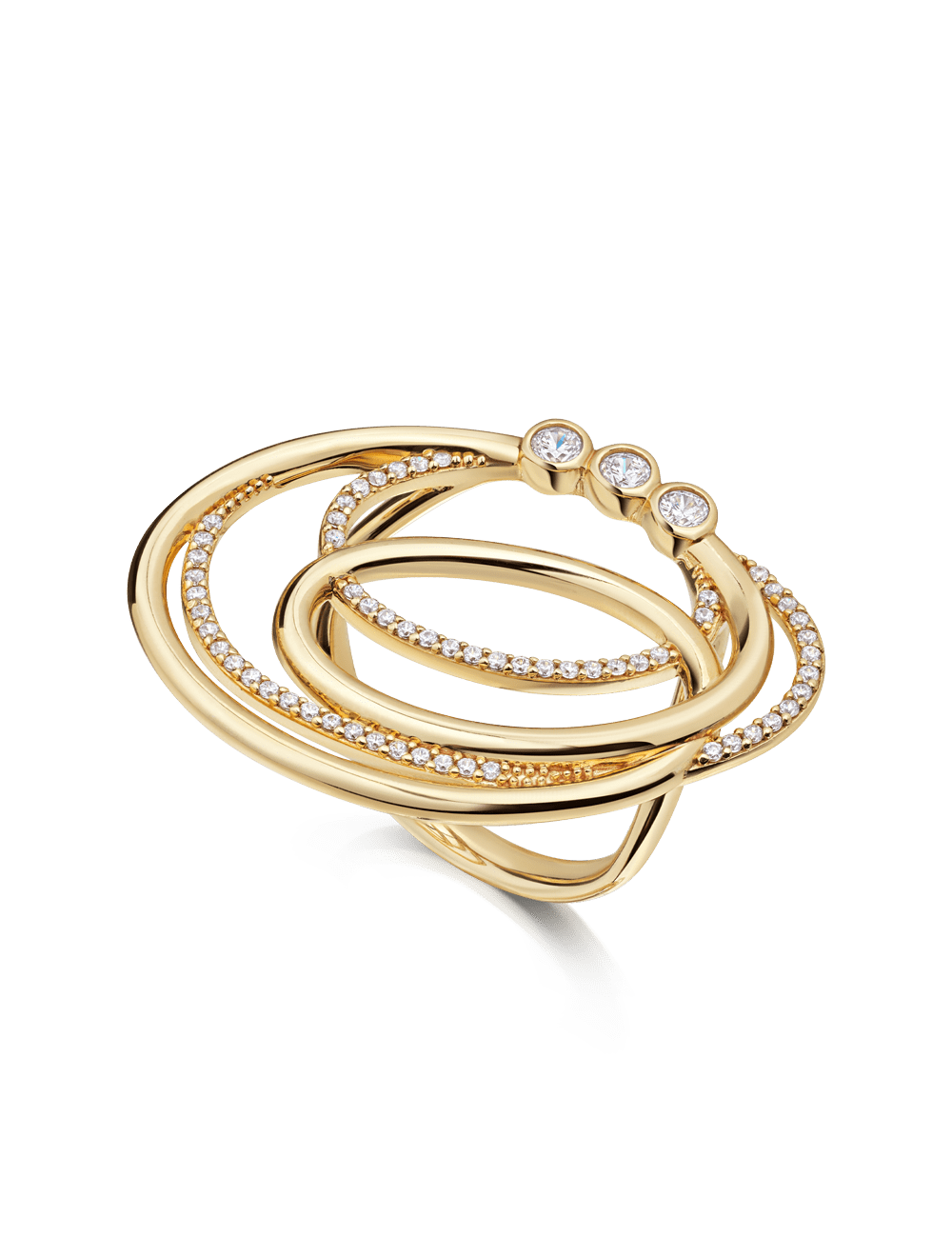 Ring 925/- Silber goldplattiert