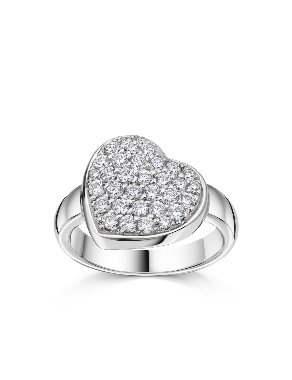 Ring "Herz" 925/- Silber rhodiniert
