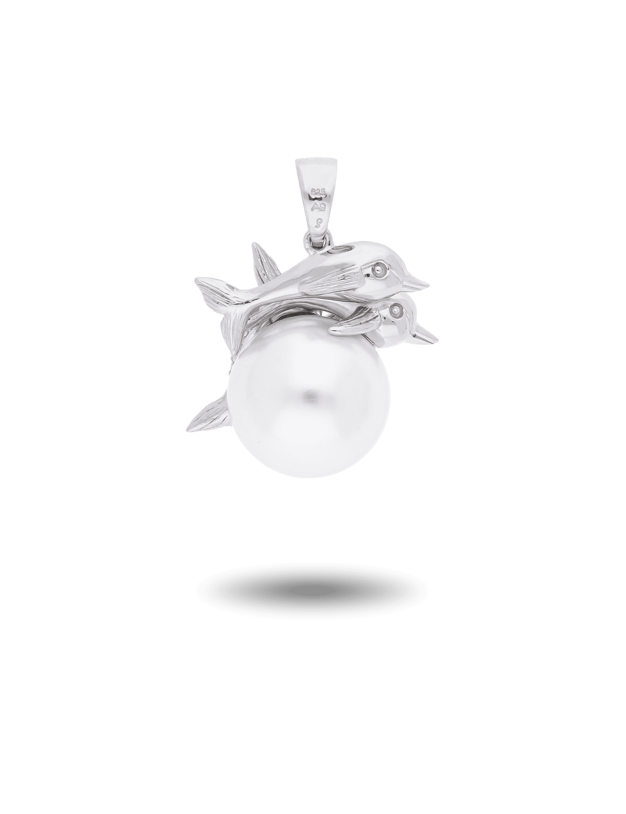 Anhaenger Delfine 925 Silber mit Perle