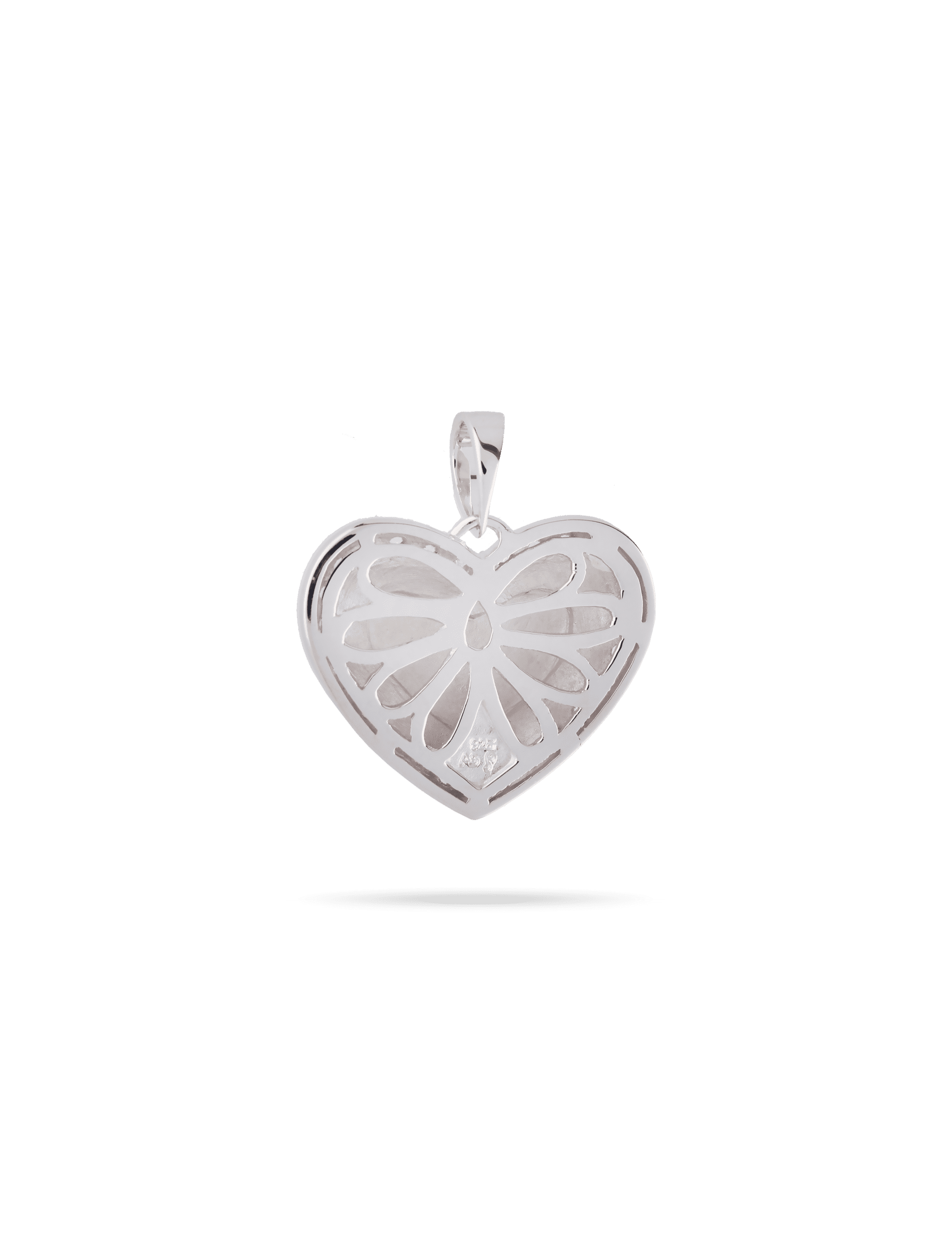 Anhänger Herz, 925/- Silber rhodiniert mit Zirkonia