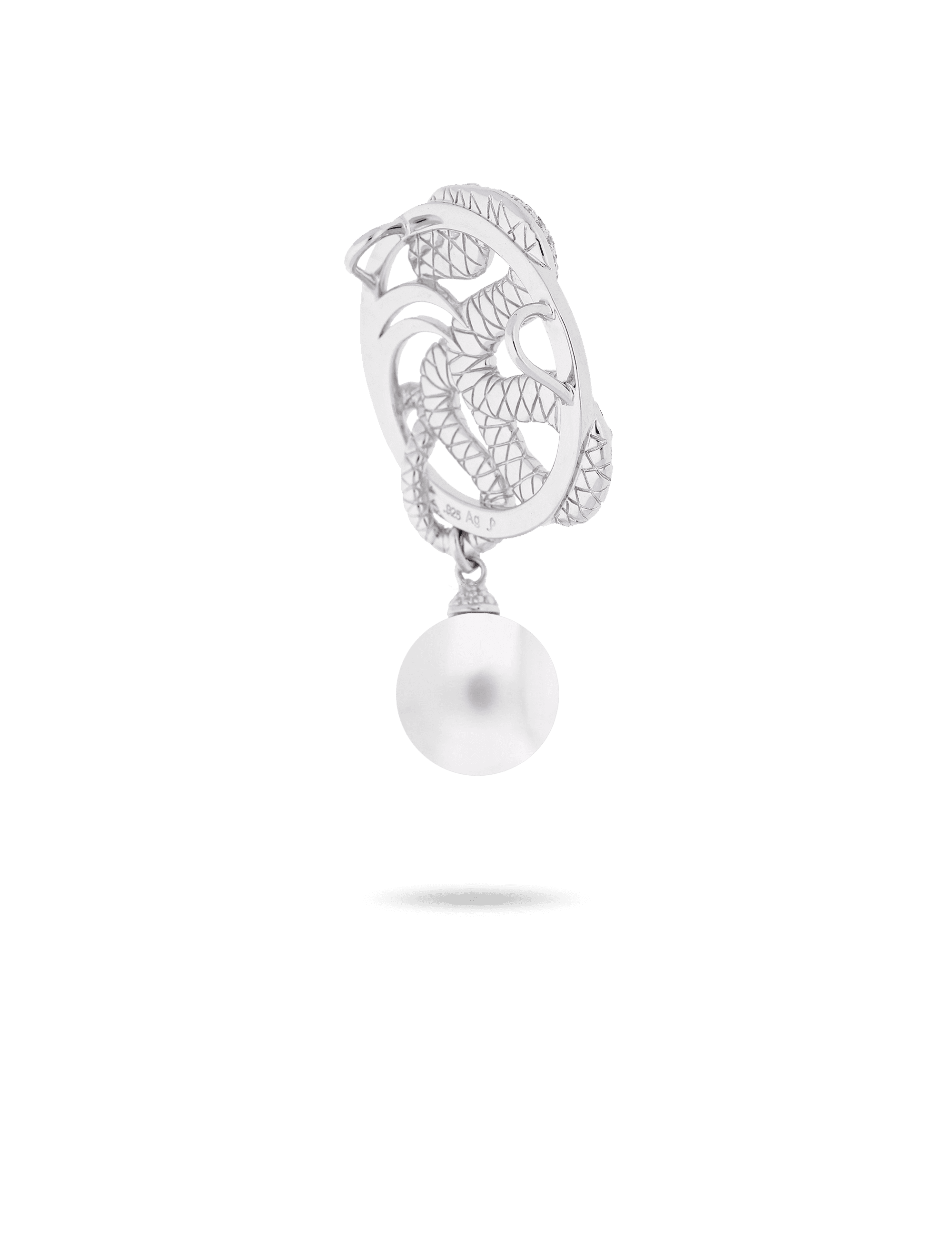 Anhänger Schlange 925/- Silber mit Perle
