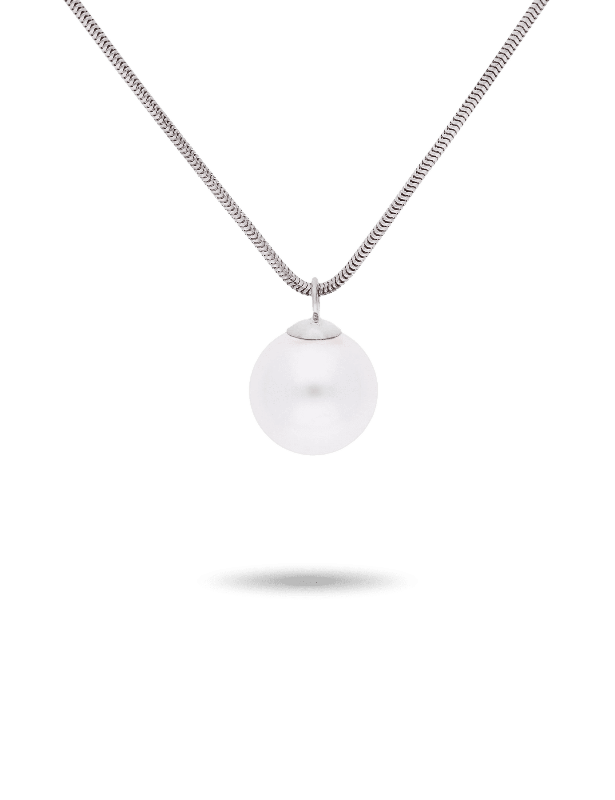 Silberkette 45cm mit Perlanhänger